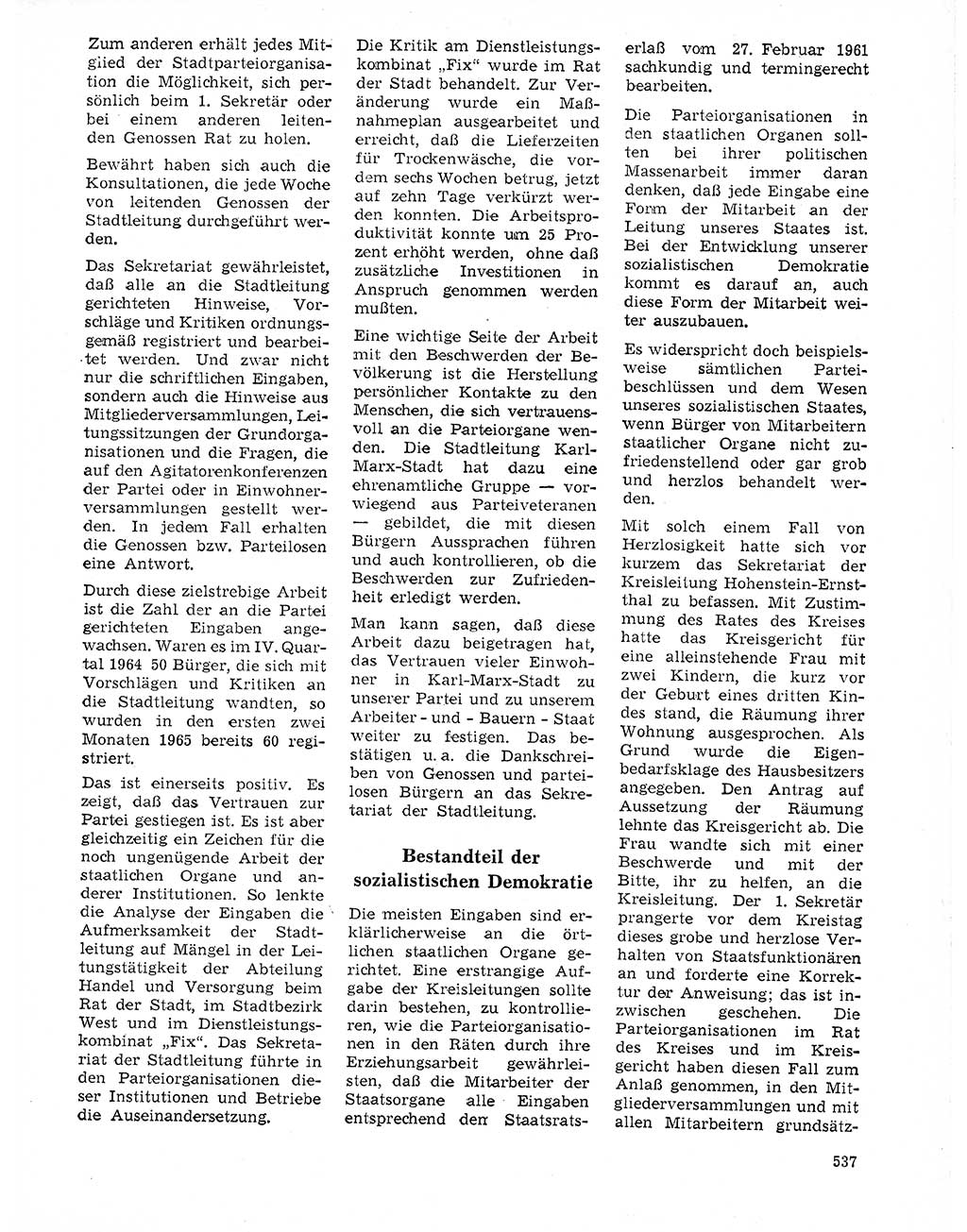 Neuer Weg (NW), Organ des Zentralkomitees (ZK) der SED (Sozialistische Einheitspartei Deutschlands) für Fragen des Parteilebens, 20. Jahrgang [Deutsche Demokratische Republik (DDR)] 1965, Seite 521 (NW ZK SED DDR 1965, S. 521)