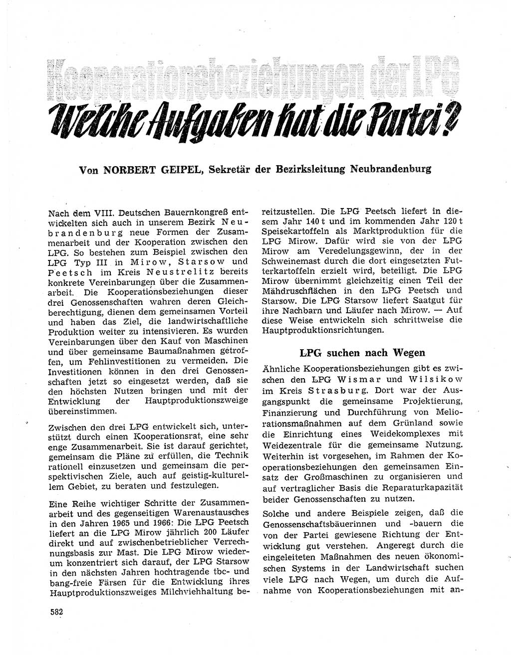 Neuer Weg (NW), Organ des Zentralkomitees (ZK) der SED (Sozialistische Einheitspartei Deutschlands) für Fragen des Parteilebens, 20. Jahrgang [Deutsche Demokratische Republik (DDR)] 1965, Seite 566 (NW ZK SED DDR 1965, S. 566)