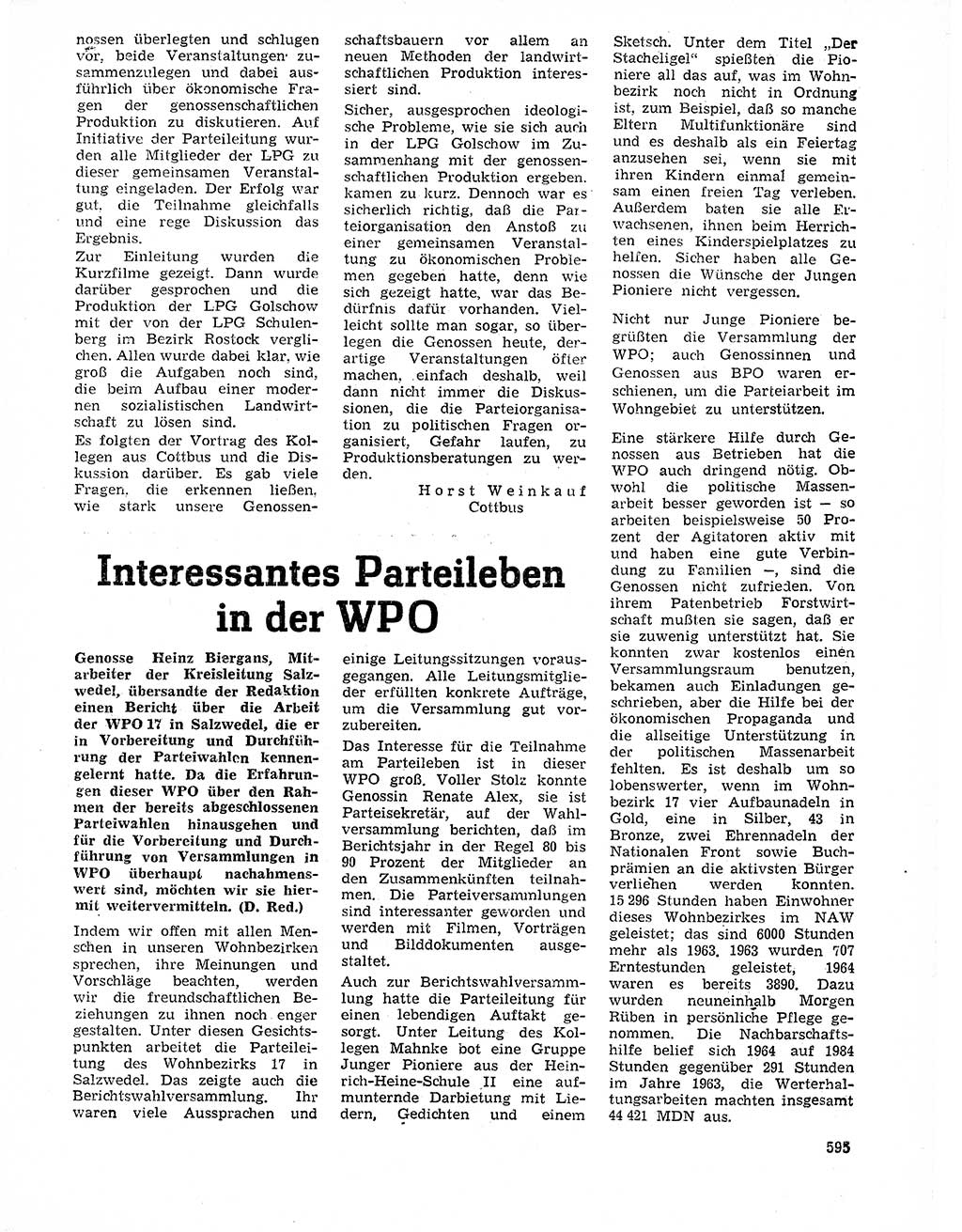 Neuer Weg (NW), Organ des Zentralkomitees (ZK) der SED (Sozialistische Einheitspartei Deutschlands) für Fragen des Parteilebens, 20. Jahrgang [Deutsche Demokratische Republik (DDR)] 1965, Seite 579 (NW ZK SED DDR 1965, S. 579)