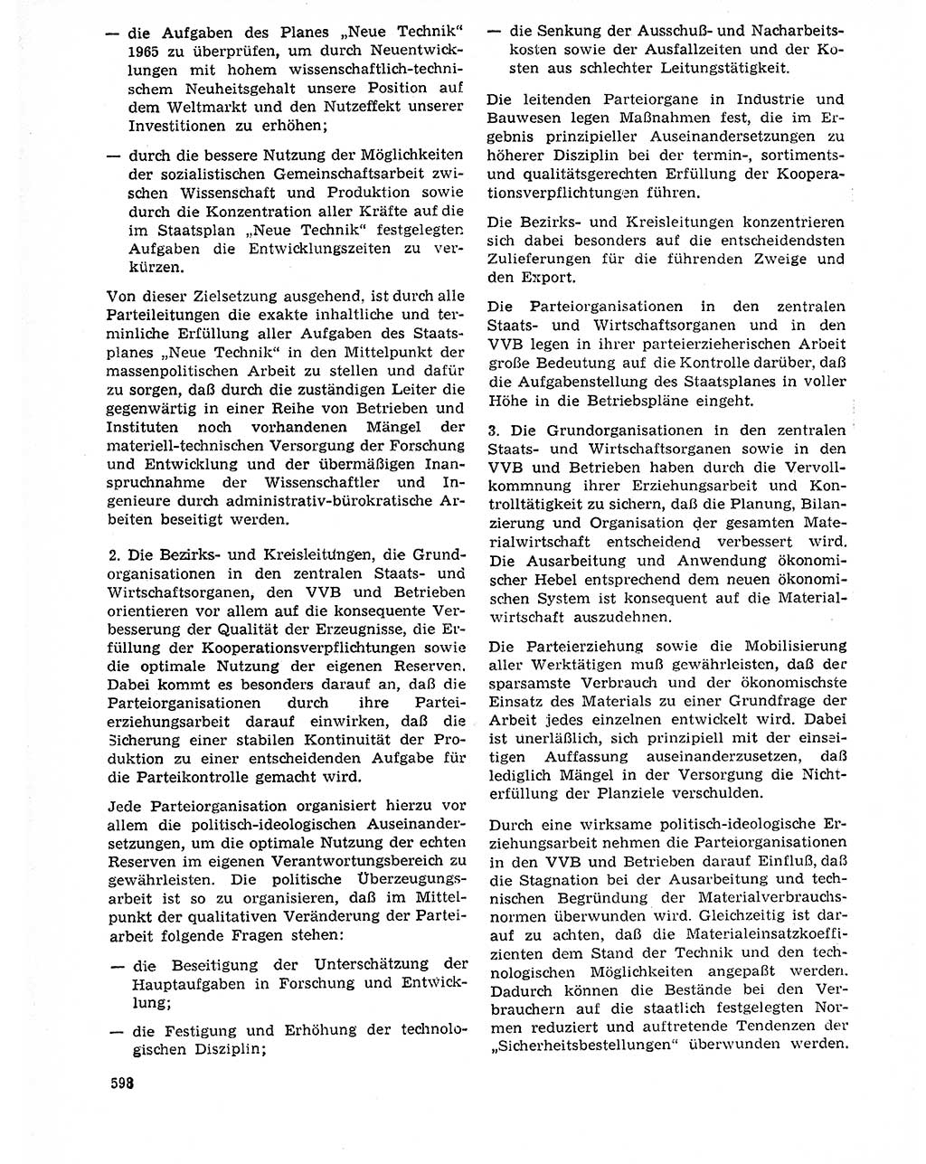 Neuer Weg (NW), Organ des Zentralkomitees (ZK) der SED (Sozialistische Einheitspartei Deutschlands) für Fragen des Parteilebens, 20. Jahrgang [Deutsche Demokratische Republik (DDR)] 1965, Seite 582 (NW ZK SED DDR 1965, S. 582)