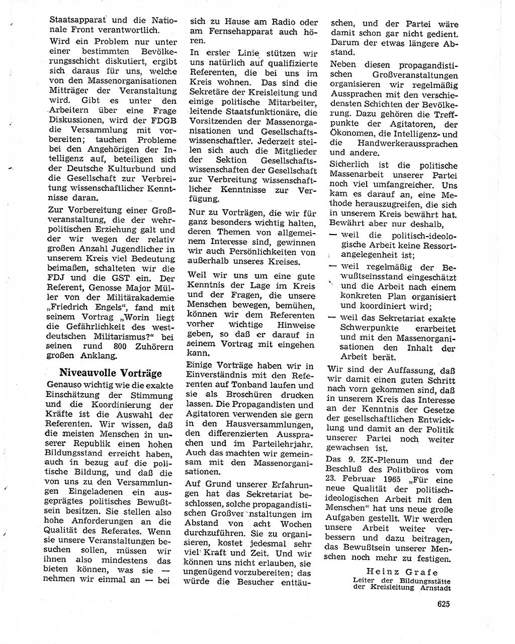 Neuer Weg (NW), Organ des Zentralkomitees (ZK) der SED (Sozialistische Einheitspartei Deutschlands) für Fragen des Parteilebens, 20. Jahrgang [Deutsche Demokratische Republik (DDR)] 1965, Seite 609 (NW ZK SED DDR 1965, S. 609)