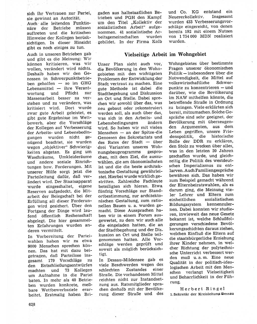 Neuer Weg (NW), Organ des Zentralkomitees (ZK) der SED (Sozialistische Einheitspartei Deutschlands) für Fragen des Parteilebens, 20. Jahrgang [Deutsche Demokratische Republik (DDR)] 1965, Seite 612 (NW ZK SED DDR 1965, S. 612)