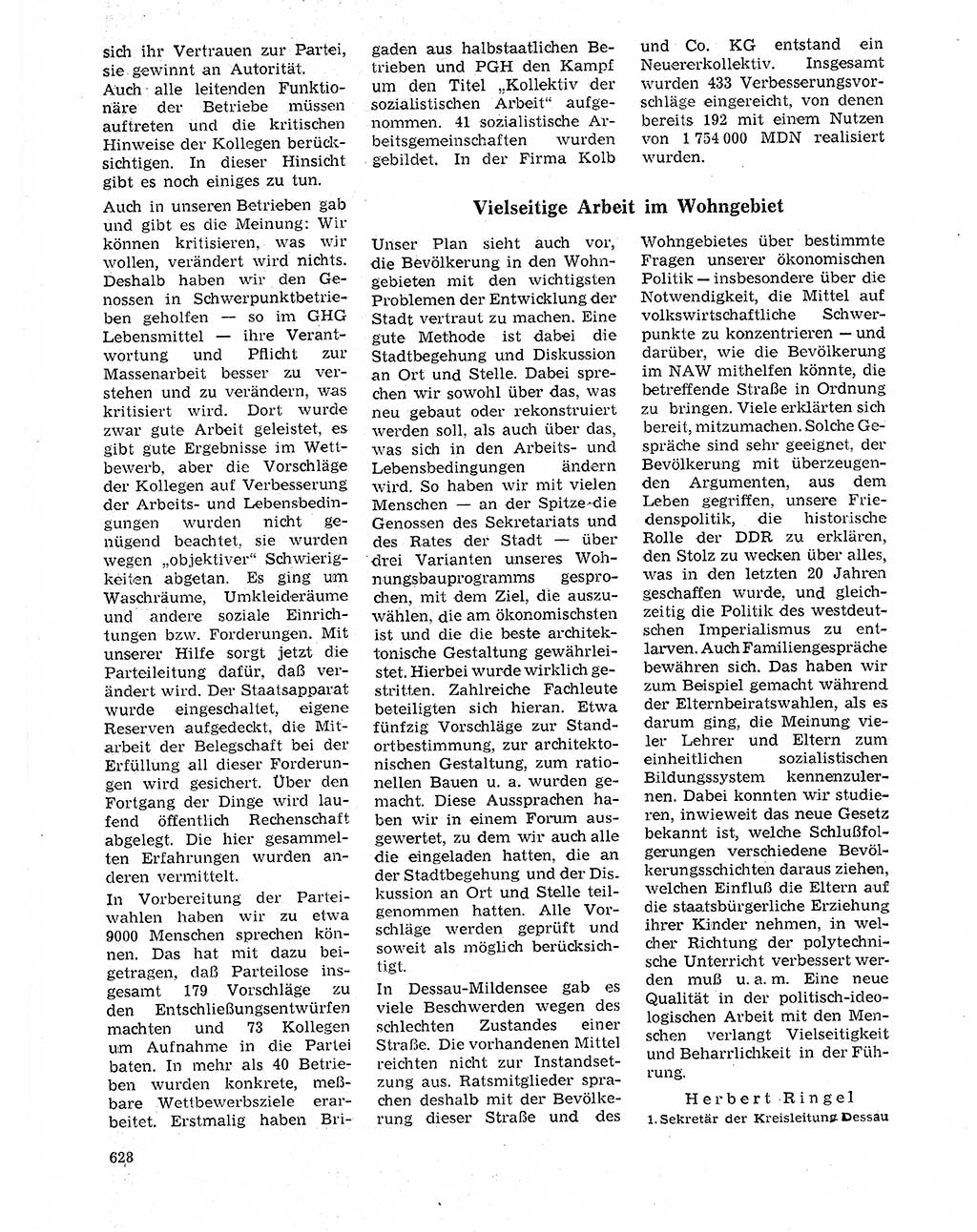 Neuer Weg (NW), Organ des Zentralkomitees (ZK) der SED (Sozialistische Einheitspartei Deutschlands) für Fragen des Parteilebens, 20. Jahrgang [Deutsche Demokratische Republik (DDR)] 1965, Seite 612 (NW ZK SED DDR 1965, S. 612)