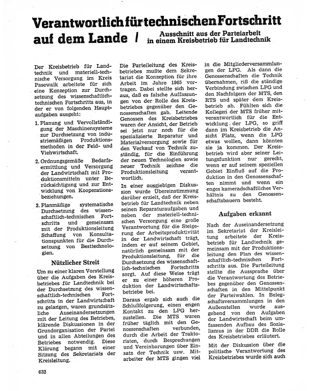 Neuer Weg (NW), Organ des Zentralkomitees (ZK) der SED (Sozialistische Einheitspartei Deutschlands) für Fragen des Parteilebens, 20. Jahrgang [Deutsche Demokratische Republik (DDR)] 1965, Seite 616 (NW ZK SED DDR 1965, S. 616)