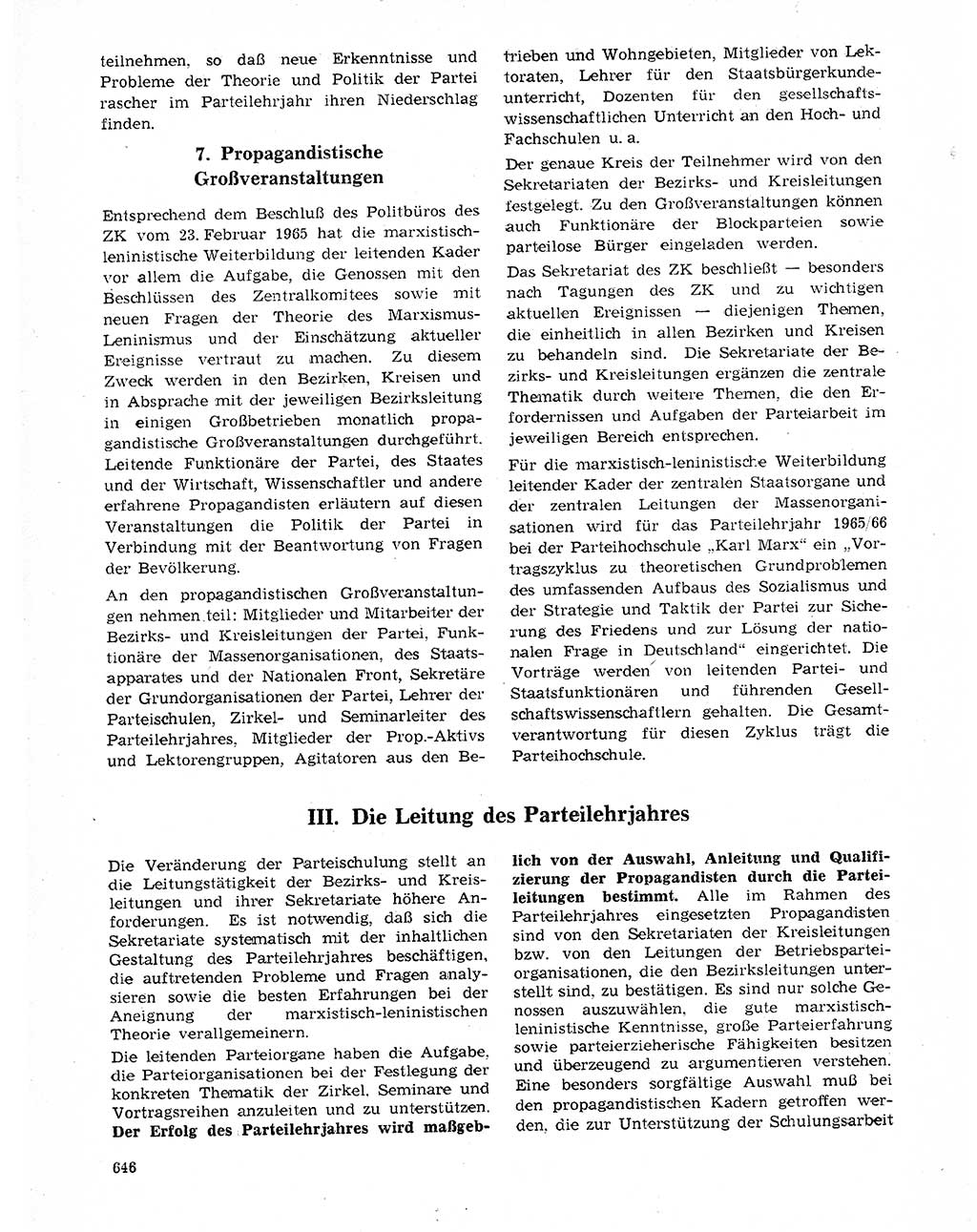 Neuer Weg (NW), Organ des Zentralkomitees (ZK) der SED (Sozialistische Einheitspartei Deutschlands) für Fragen des Parteilebens, 20. Jahrgang [Deutsche Demokratische Republik (DDR)] 1965, Seite 630 (NW ZK SED DDR 1965, S. 630)