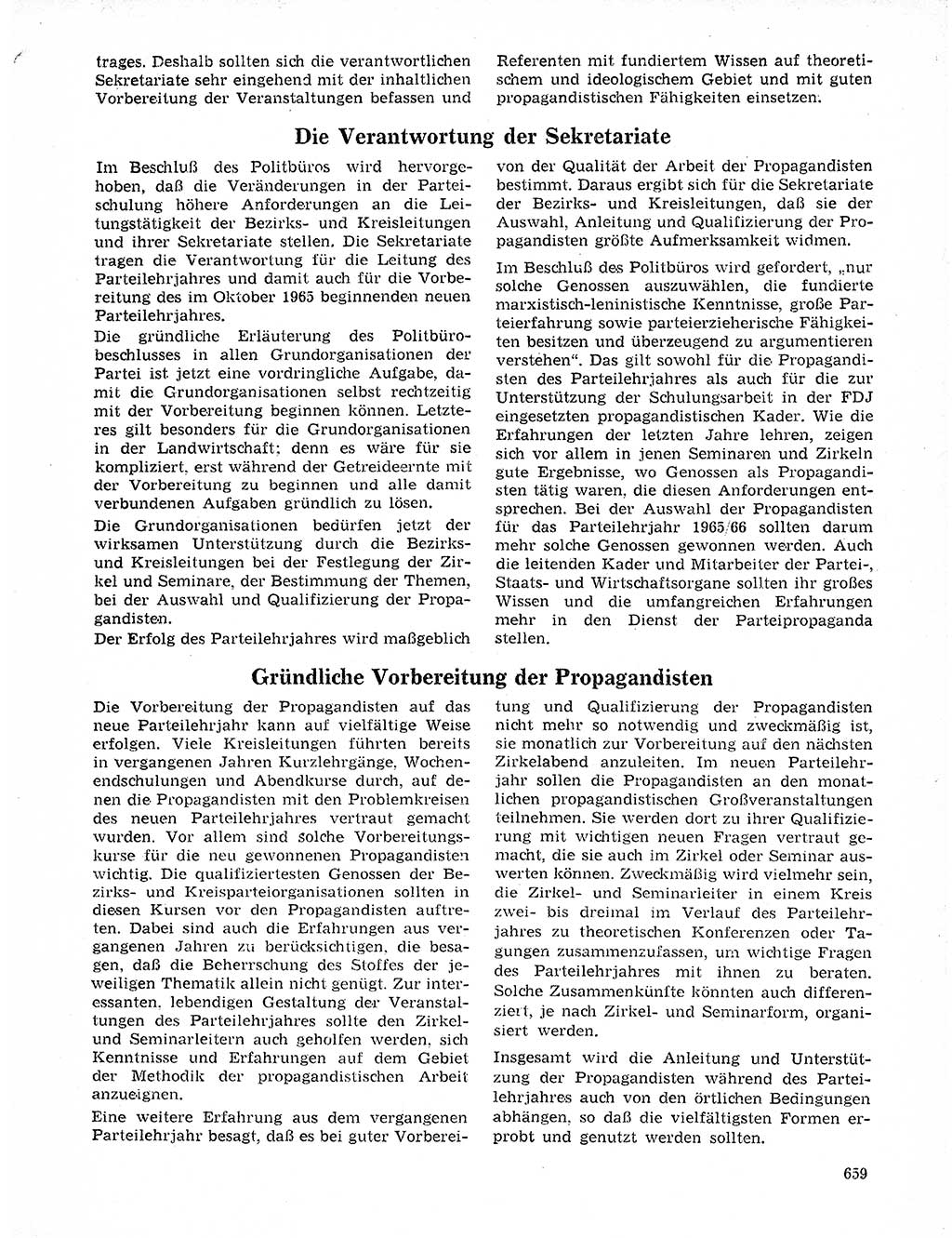 Neuer Weg (NW), Organ des Zentralkomitees (ZK) der SED (Sozialistische Einheitspartei Deutschlands) für Fragen des Parteilebens, 20. Jahrgang [Deutsche Demokratische Republik (DDR)] 1965, Seite 643 (NW ZK SED DDR 1965, S. 643)