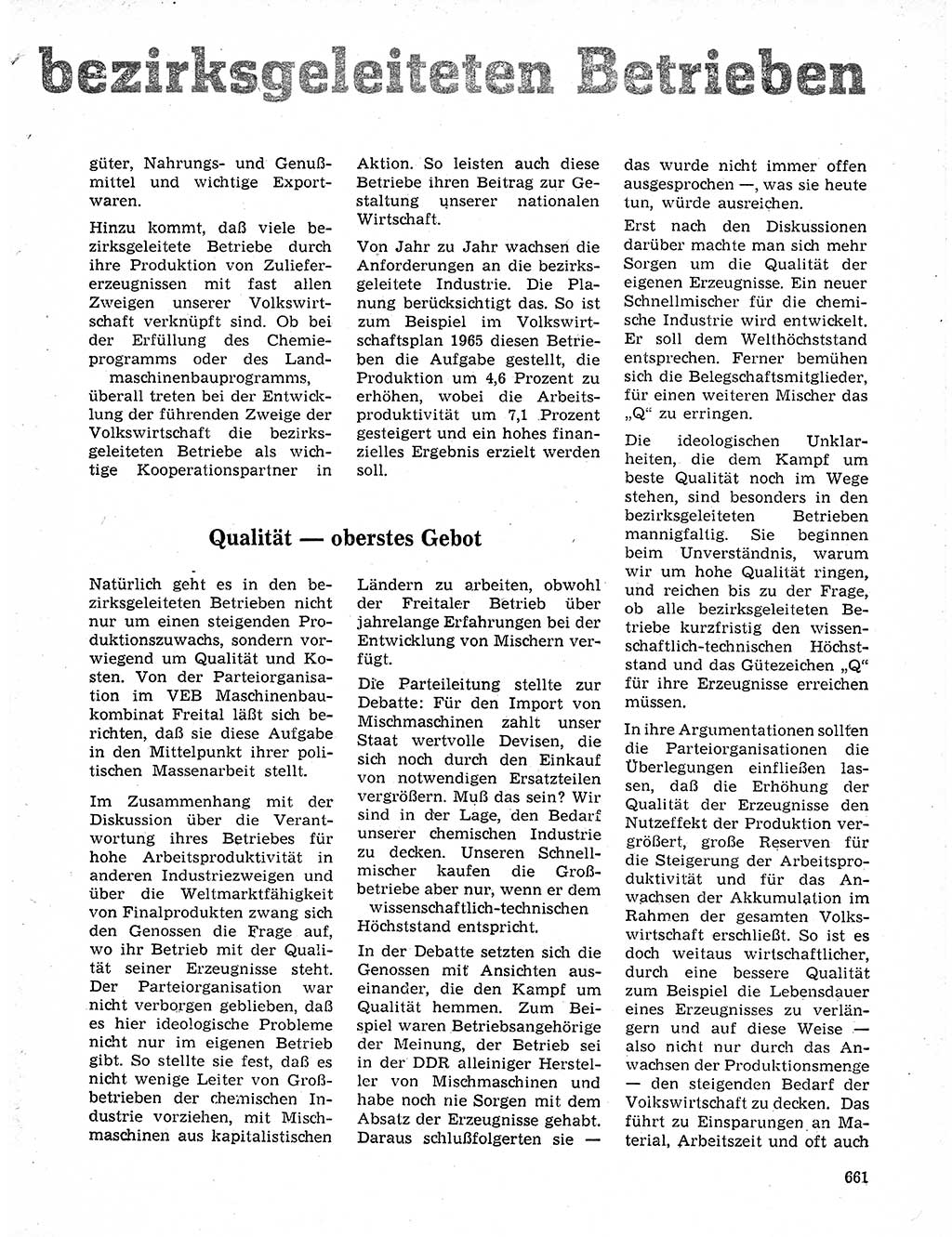 Neuer Weg (NW), Organ des Zentralkomitees (ZK) der SED (Sozialistische Einheitspartei Deutschlands) für Fragen des Parteilebens, 20. Jahrgang [Deutsche Demokratische Republik (DDR)] 1965, Seite 645 (NW ZK SED DDR 1965, S. 645)