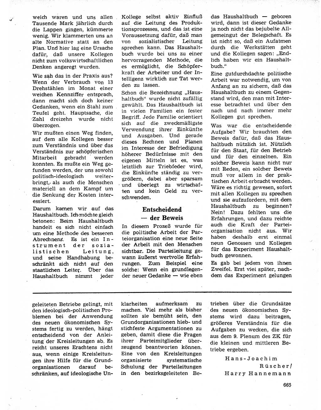 Neuer Weg (NW), Organ des Zentralkomitees (ZK) der SED (Sozialistische Einheitspartei Deutschlands) für Fragen des Parteilebens, 20. Jahrgang [Deutsche Demokratische Republik (DDR)] 1965, Seite 649 (NW ZK SED DDR 1965, S. 649)