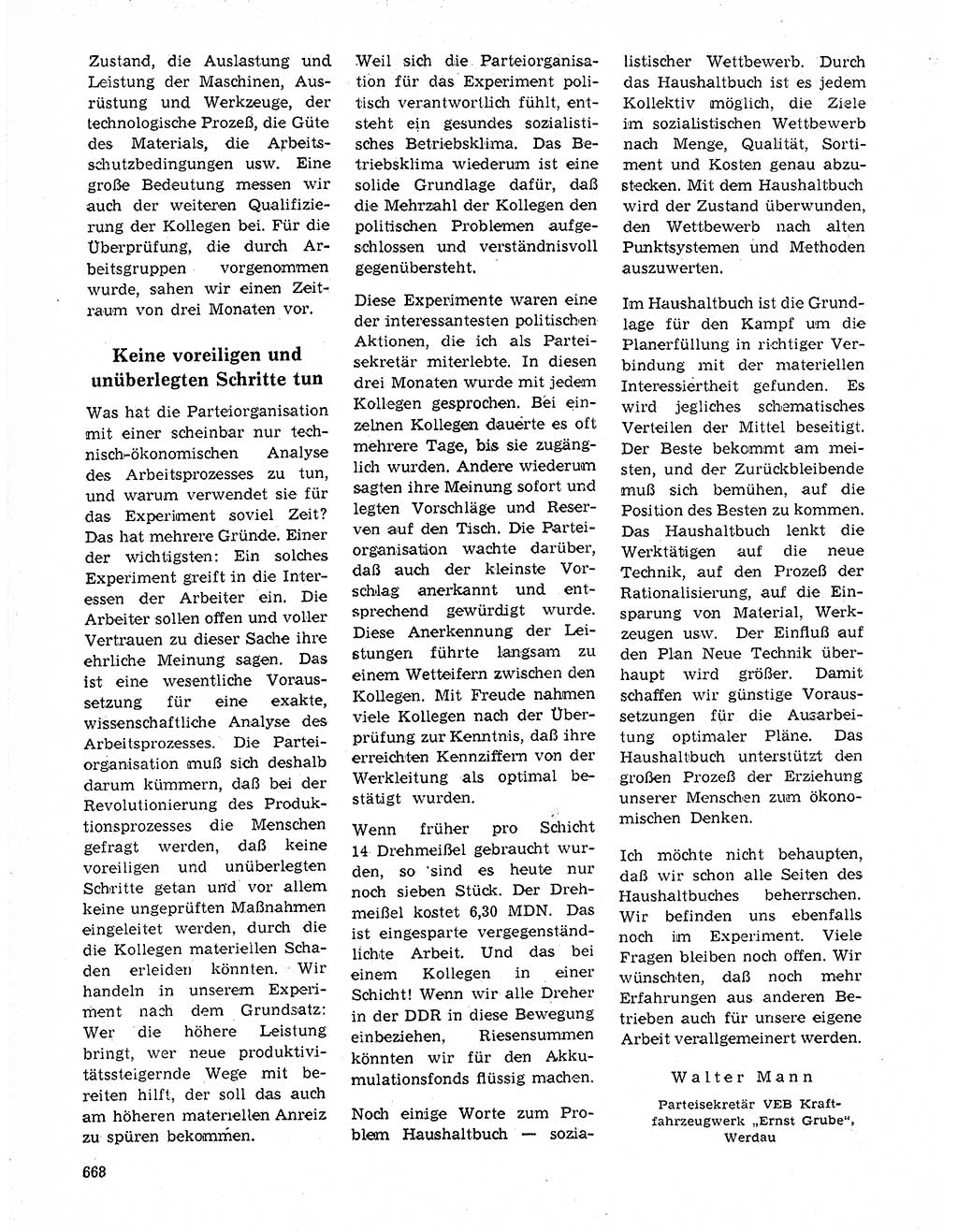 Neuer Weg (NW), Organ des Zentralkomitees (ZK) der SED (Sozialistische Einheitspartei Deutschlands) für Fragen des Parteilebens, 20. Jahrgang [Deutsche Demokratische Republik (DDR)] 1965, Seite 652 (NW ZK SED DDR 1965, S. 652)