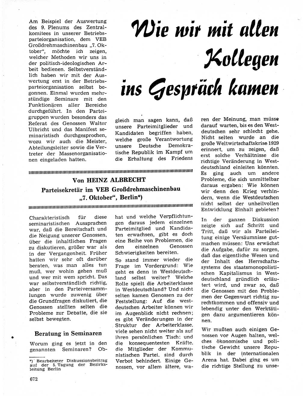 Neuer Weg (NW), Organ des Zentralkomitees (ZK) der SED (Sozialistische Einheitspartei Deutschlands) für Fragen des Parteilebens, 20. Jahrgang [Deutsche Demokratische Republik (DDR)] 1965, Seite 656 (NW ZK SED DDR 1965, S. 656)