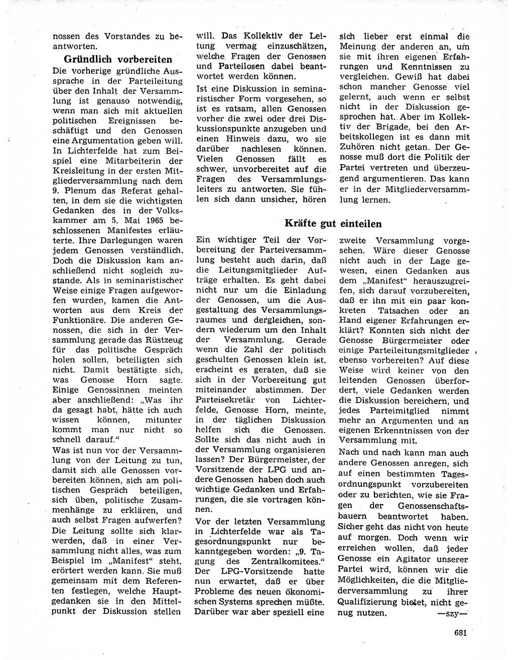 Neuer Weg (NW), Organ des Zentralkomitees (ZK) der SED (Sozialistische Einheitspartei Deutschlands) für Fragen des Parteilebens, 20. Jahrgang [Deutsche Demokratische Republik (DDR)] 1965, Seite 665 (NW ZK SED DDR 1965, S. 665)