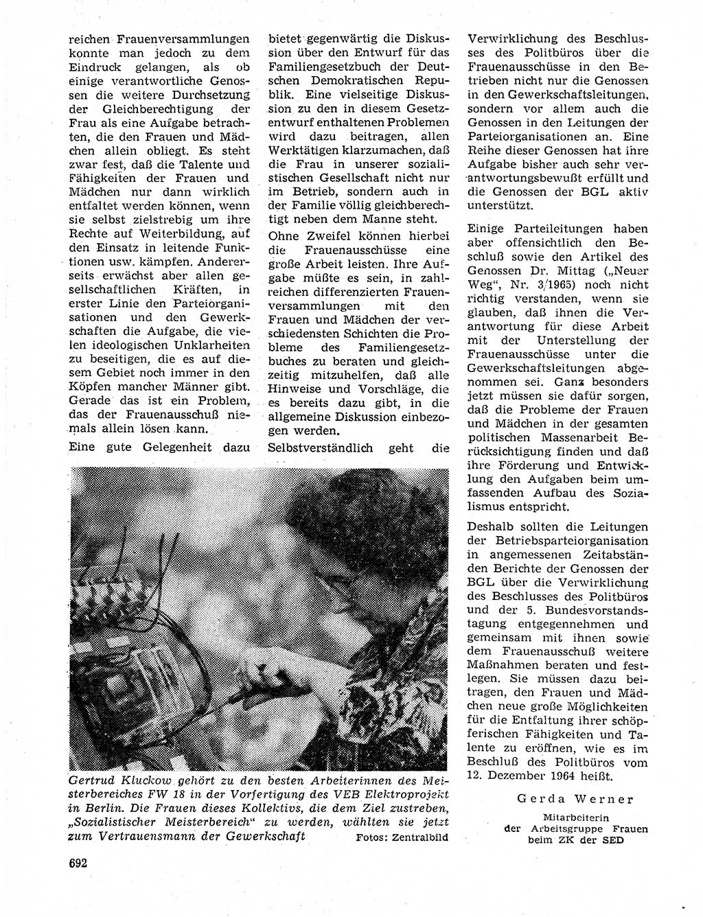 Neuer Weg (NW), Organ des Zentralkomitees (ZK) der SED (Sozialistische Einheitspartei Deutschlands) für Fragen des Parteilebens, 20. Jahrgang [Deutsche Demokratische Republik (DDR)] 1965, Seite 676 (NW ZK SED DDR 1965, S. 676)