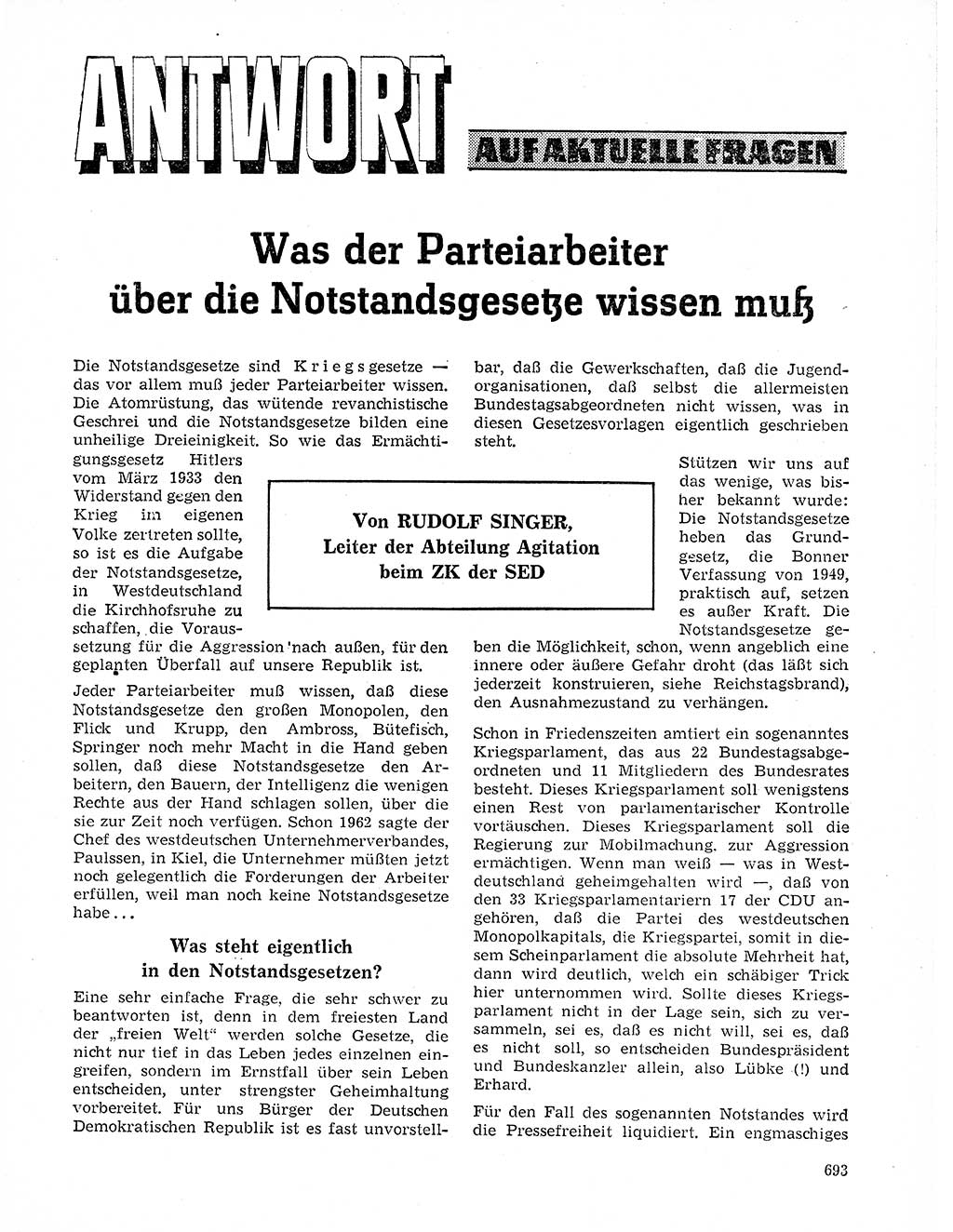 Neuer Weg (NW), Organ des Zentralkomitees (ZK) der SED (Sozialistische Einheitspartei Deutschlands) für Fragen des Parteilebens, 20. Jahrgang [Deutsche Demokratische Republik (DDR)] 1965, Seite 677 (NW ZK SED DDR 1965, S. 677)