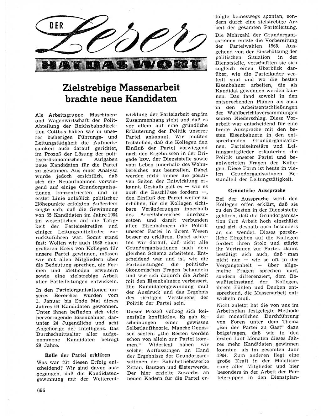 Neuer Weg (NW), Organ des Zentralkomitees (ZK) der SED (Sozialistische Einheitspartei Deutschlands) für Fragen des Parteilebens, 20. Jahrgang [Deutsche Demokratische Republik (DDR)] 1965, Seite 680 (NW ZK SED DDR 1965, S. 680)