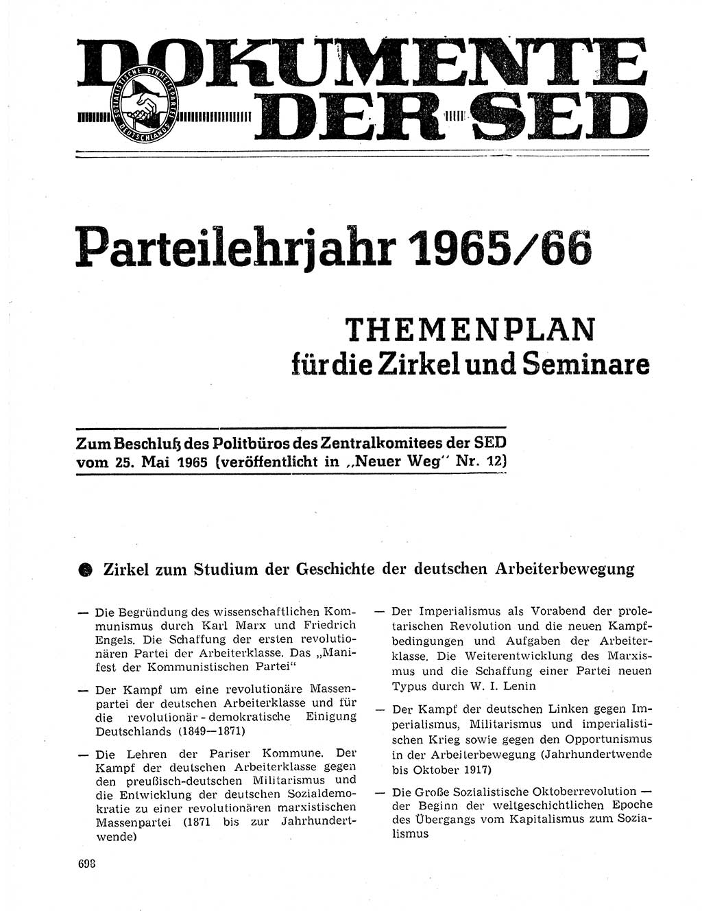 Neuer Weg (NW), Organ des Zentralkomitees (ZK) der SED (Sozialistische Einheitspartei Deutschlands) für Fragen des Parteilebens, 20. Jahrgang [Deutsche Demokratische Republik (DDR)] 1965, Seite 682 (NW ZK SED DDR 1965, S. 682)