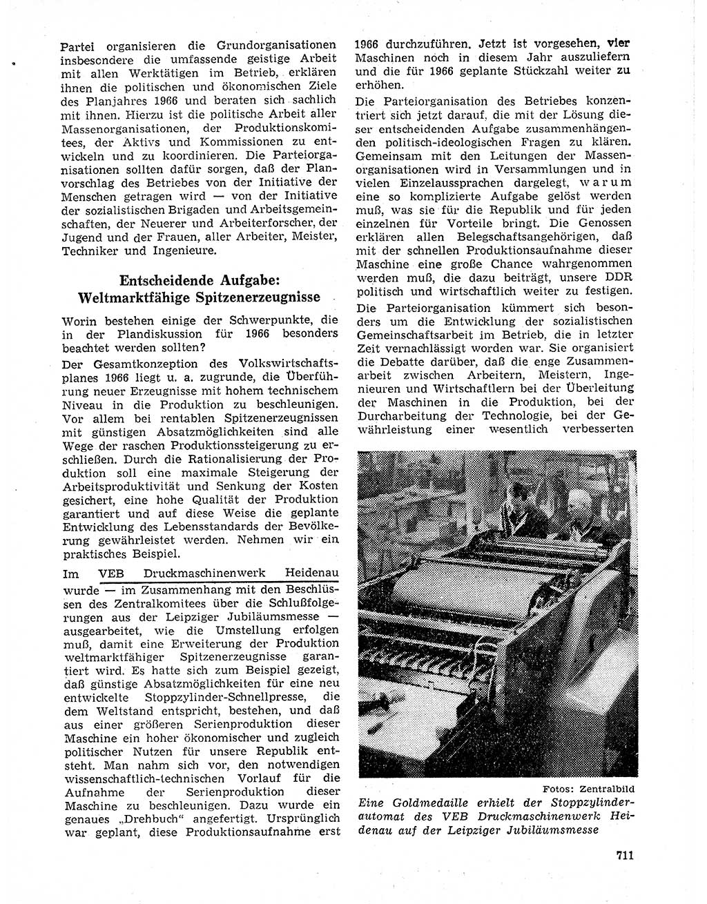 Neuer Weg (NW), Organ des Zentralkomitees (ZK) der SED (Sozialistische Einheitspartei Deutschlands) für Fragen des Parteilebens, 20. Jahrgang [Deutsche Demokratische Republik (DDR)] 1965, Seite 695 (NW ZK SED DDR 1965, S. 695)