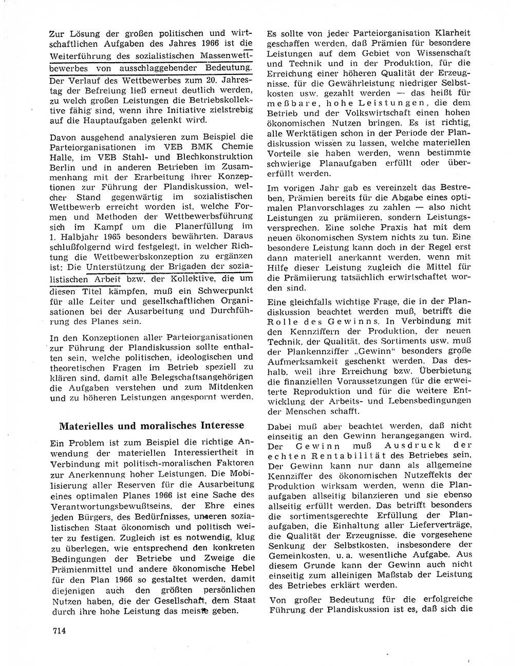 Neuer Weg (NW), Organ des Zentralkomitees (ZK) der SED (Sozialistische Einheitspartei Deutschlands) für Fragen des Parteilebens, 20. Jahrgang [Deutsche Demokratische Republik (DDR)] 1965, Seite 698 (NW ZK SED DDR 1965, S. 698)