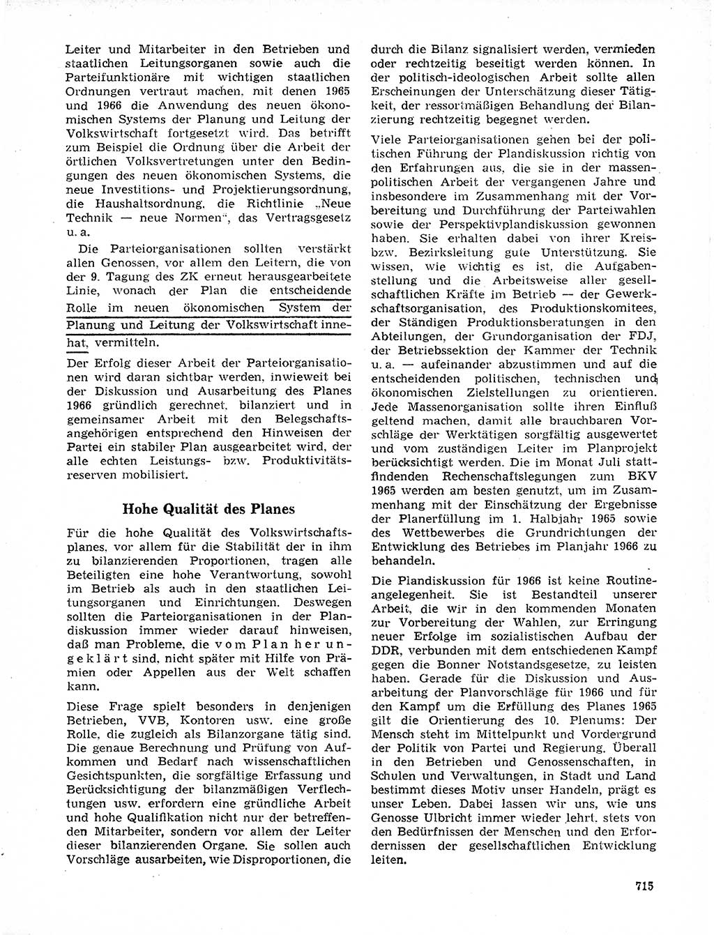 Neuer Weg (NW), Organ des Zentralkomitees (ZK) der SED (Sozialistische Einheitspartei Deutschlands) für Fragen des Parteilebens, 20. Jahrgang [Deutsche Demokratische Republik (DDR)] 1965, Seite 699 (NW ZK SED DDR 1965, S. 699)
