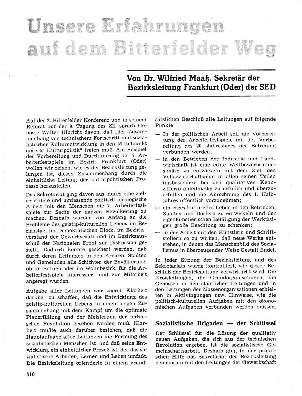 Neuer Weg (NW), Organ des Zentralkomitees (ZK) der SED (Sozialistische Einheitspartei Deutschlands) für Fragen des Parteilebens, 20. Jahrgang [Deutsche Demokratische Republik (DDR)] 1965, Seite 700 (NW ZK SED DDR 1965, S. 700)