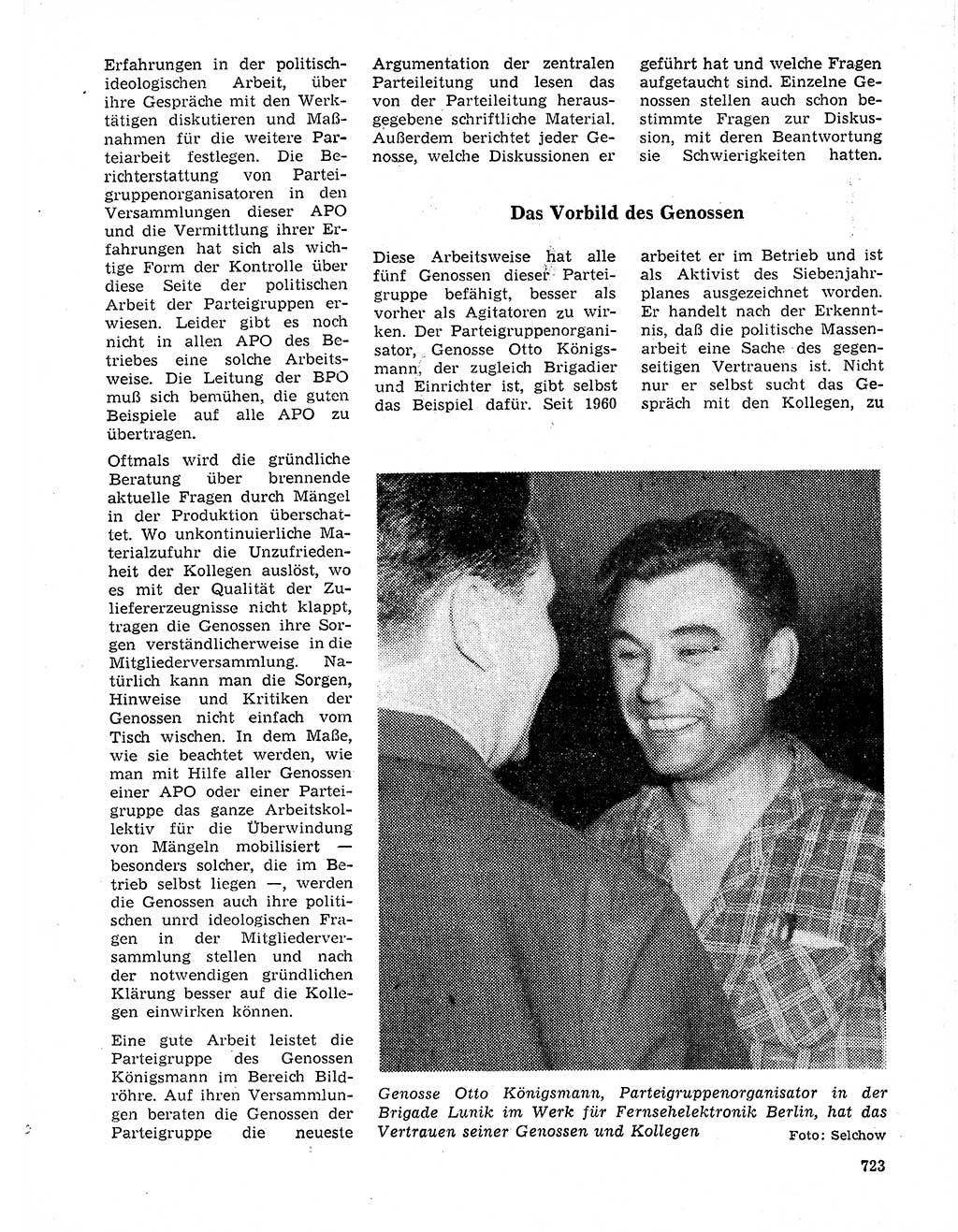 Neuer Weg (NW), Organ des Zentralkomitees (ZK) der SED (Sozialistische Einheitspartei Deutschlands) für Fragen des Parteilebens, 20. Jahrgang [Deutsche Demokratische Republik (DDR)] 1965, Seite 707 (NW ZK SED DDR 1965, S. 707)