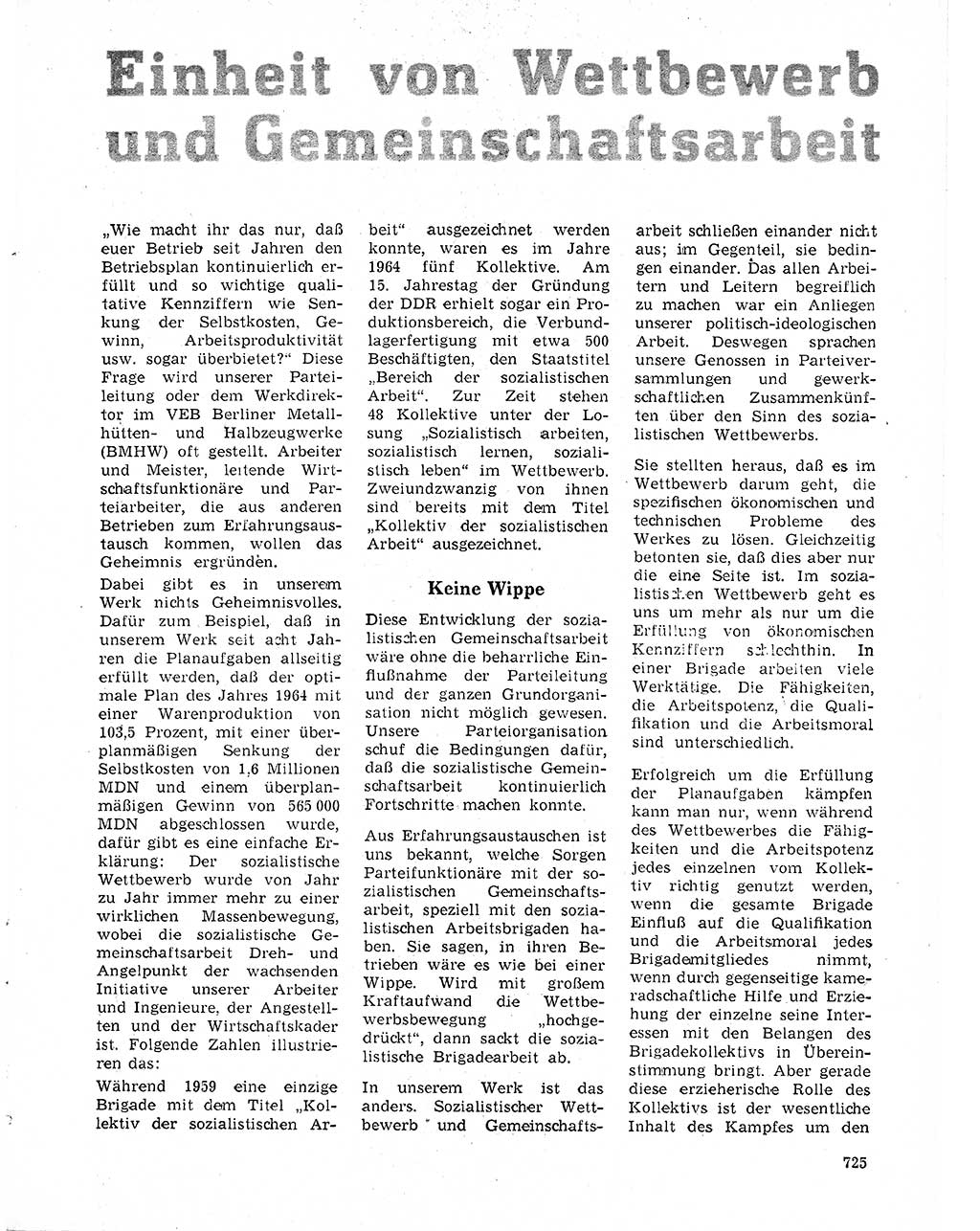 Neuer Weg (NW), Organ des Zentralkomitees (ZK) der SED (Sozialistische Einheitspartei Deutschlands) für Fragen des Parteilebens, 20. Jahrgang [Deutsche Demokratische Republik (DDR)] 1965, Seite 709 (NW ZK SED DDR 1965, S. 709)