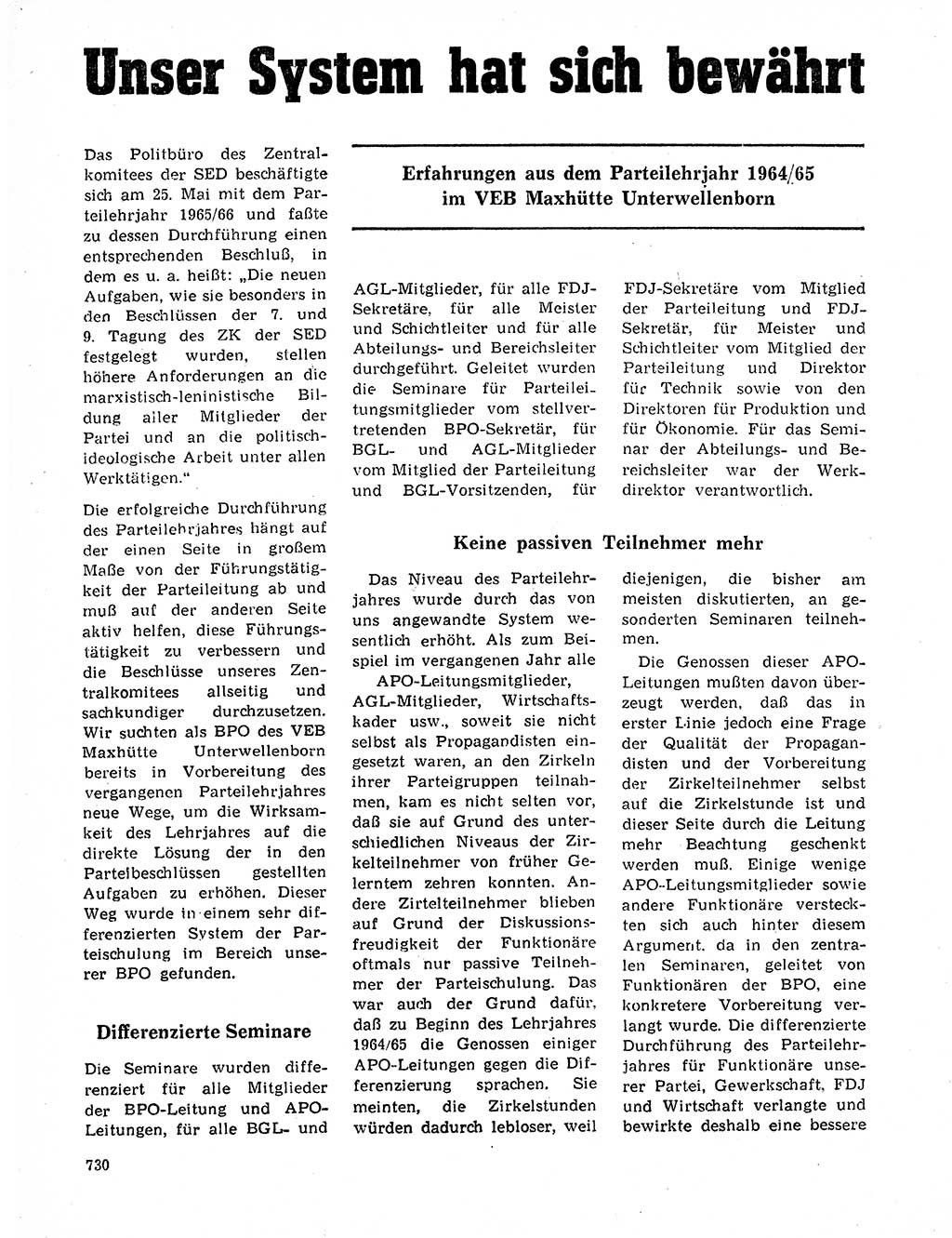 Neuer Weg (NW), Organ des Zentralkomitees (ZK) der SED (Sozialistische Einheitspartei Deutschlands) für Fragen des Parteilebens, 20. Jahrgang [Deutsche Demokratische Republik (DDR)] 1965, Seite 714 (NW ZK SED DDR 1965, S. 714)