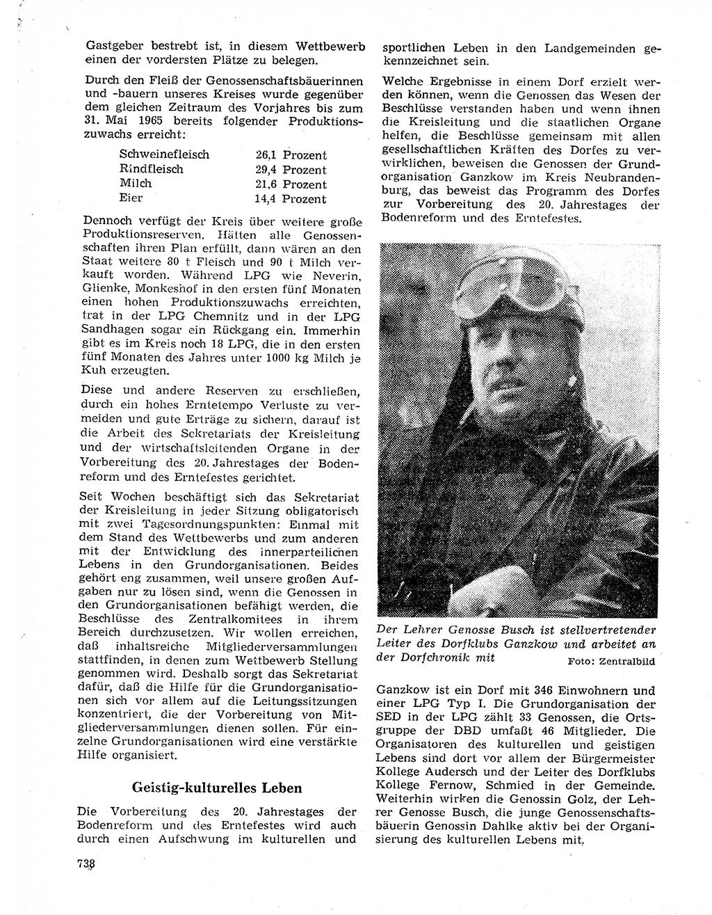 Neuer Weg (NW), Organ des Zentralkomitees (ZK) der SED (Sozialistische Einheitspartei Deutschlands) für Fragen des Parteilebens, 20. Jahrgang [Deutsche Demokratische Republik (DDR)] 1965, Seite 722 (NW ZK SED DDR 1965, S. 722)
