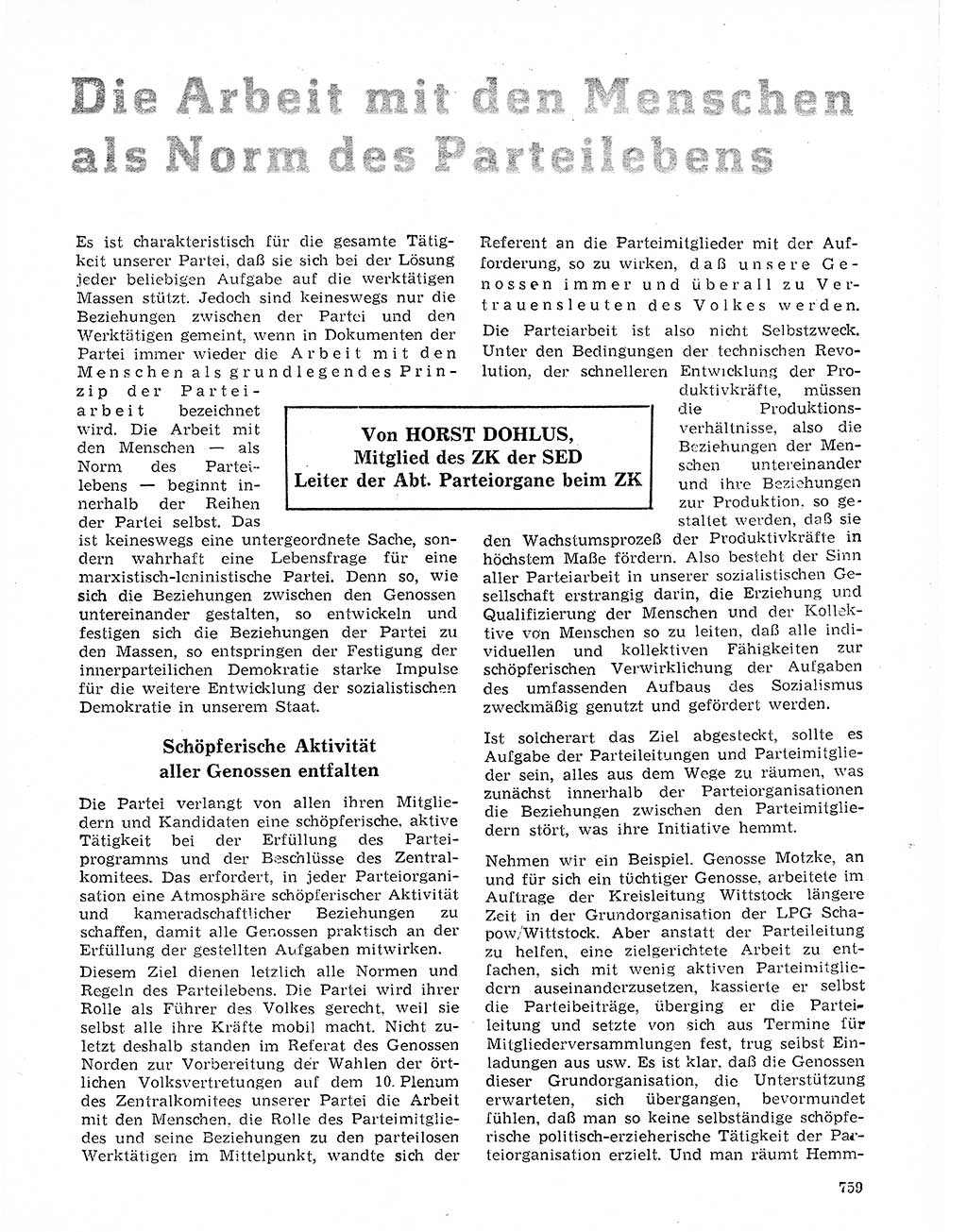 Neuer Weg (NW), Organ des Zentralkomitees (ZK) der SED (Sozialistische Einheitspartei Deutschlands) für Fragen des Parteilebens, 20. Jahrgang [Deutsche Demokratische Republik (DDR)] 1965, Seite 743 (NW ZK SED DDR 1965, S. 743)