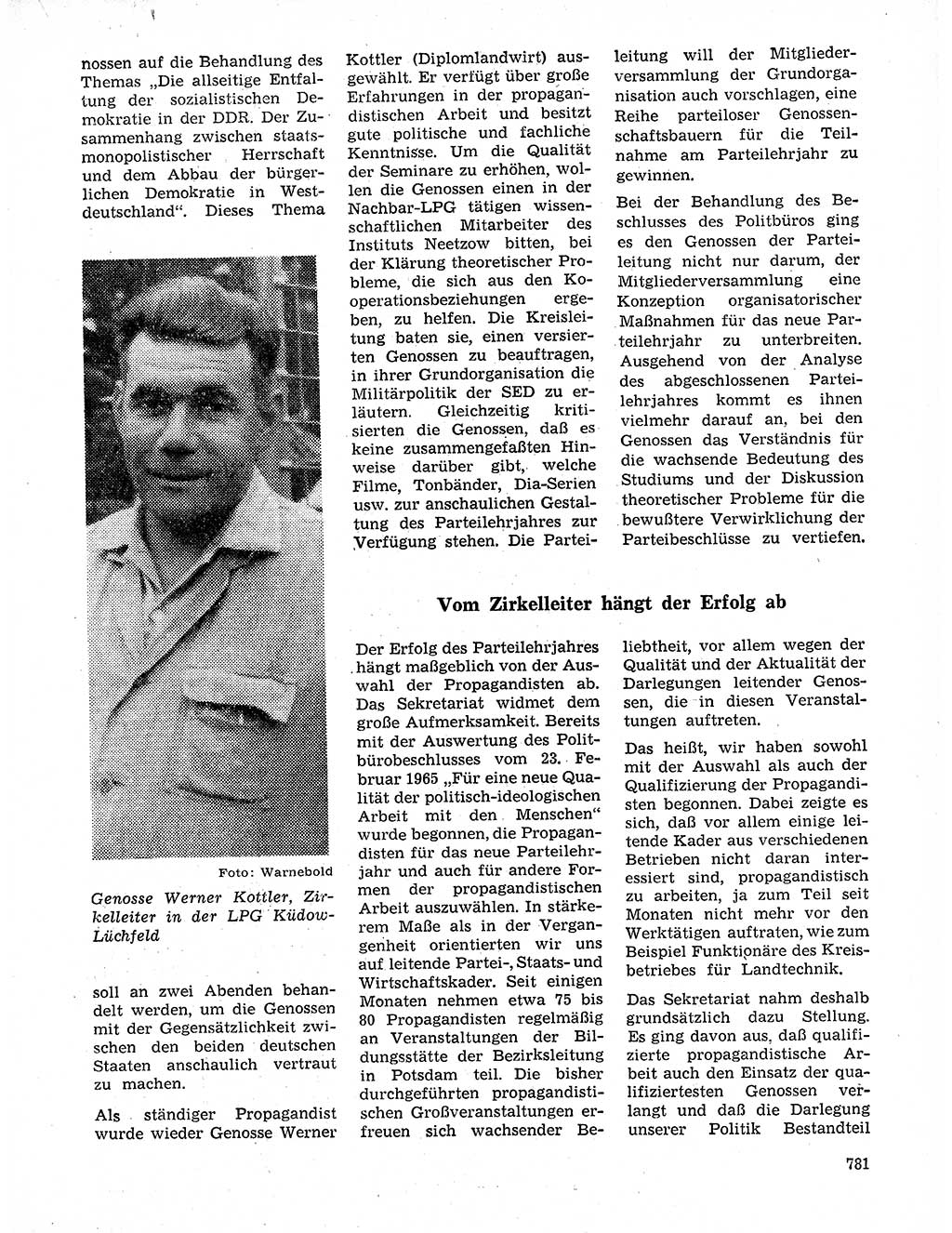 Neuer Weg (NW), Organ des Zentralkomitees (ZK) der SED (Sozialistische Einheitspartei Deutschlands) für Fragen des Parteilebens, 20. Jahrgang [Deutsche Demokratische Republik (DDR)] 1965, Seite 765 (NW ZK SED DDR 1965, S. 765)