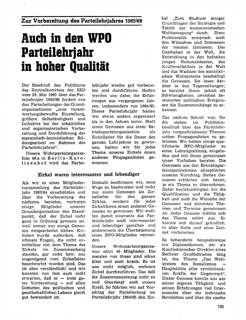 Neuer Weg (NW), Organ des Zentralkomitees (ZK) der SED (Sozialistische Einheitspartei Deutschlands) für Fragen des Parteilebens, 20. Jahrgang [Deutsche Demokratische Republik (DDR)] 1965, Seite 769 (NW ZK SED DDR 1965, S. 769)