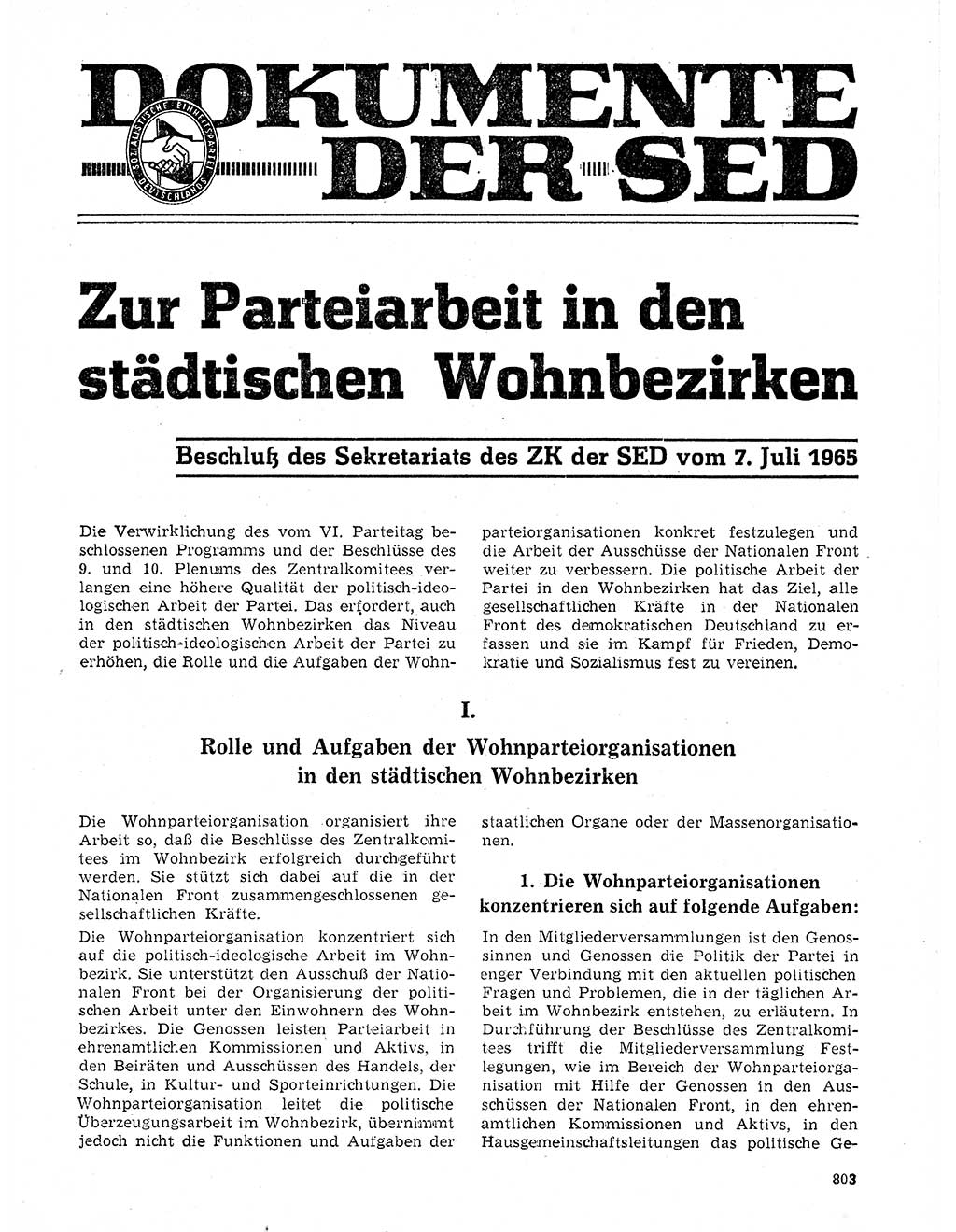 Neuer Weg (NW), Organ des Zentralkomitees (ZK) der SED (Sozialistische Einheitspartei Deutschlands) für Fragen des Parteilebens, 20. Jahrgang [Deutsche Demokratische Republik (DDR)] 1965, Seite 787 (NW ZK SED DDR 1965, S. 787)