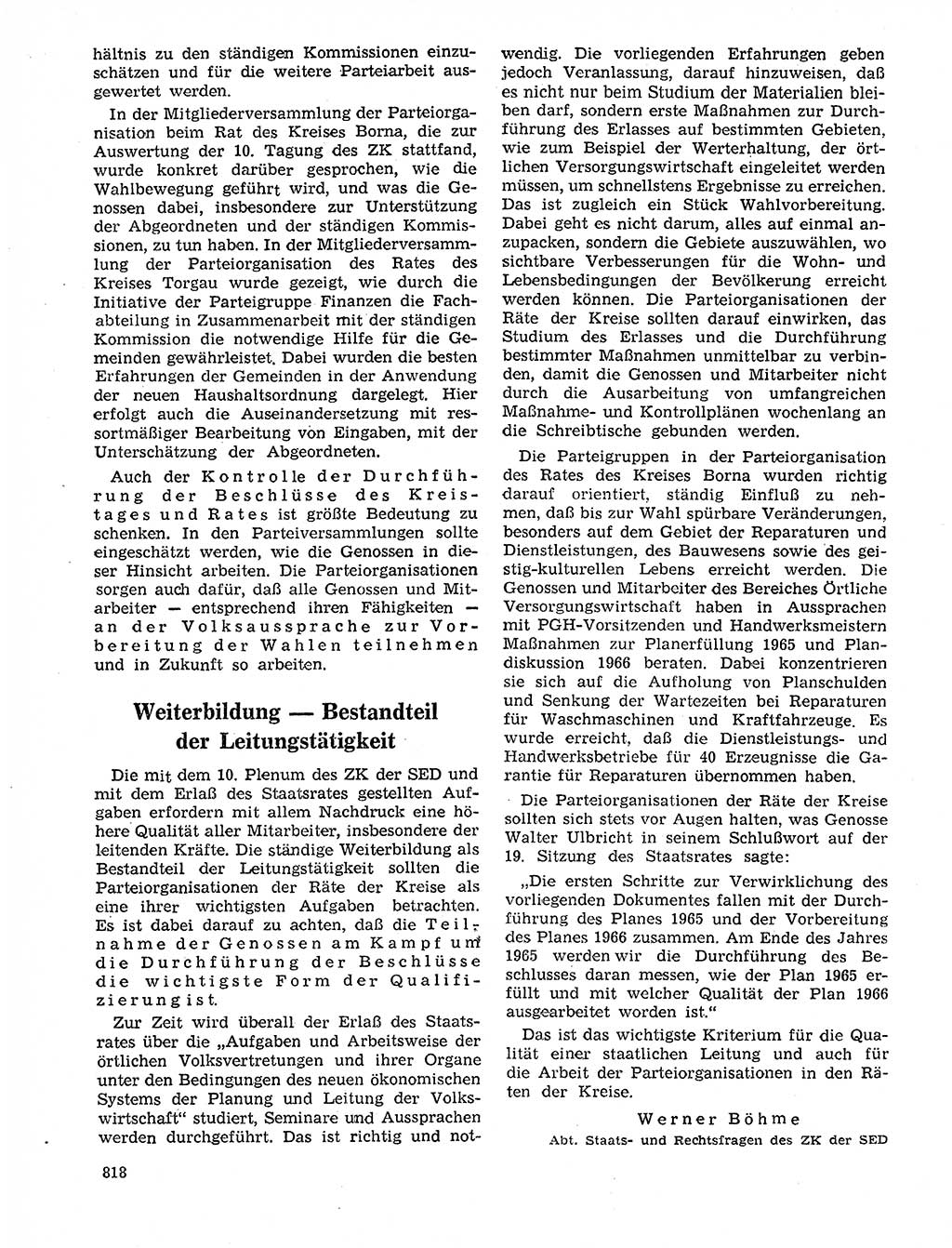 Neuer Weg (NW), Organ des Zentralkomitees (ZK) der SED (Sozialistische Einheitspartei Deutschlands) für Fragen des Parteilebens, 20. Jahrgang [Deutsche Demokratische Republik (DDR)] 1965, Seite 802 (NW ZK SED DDR 1965, S. 802)