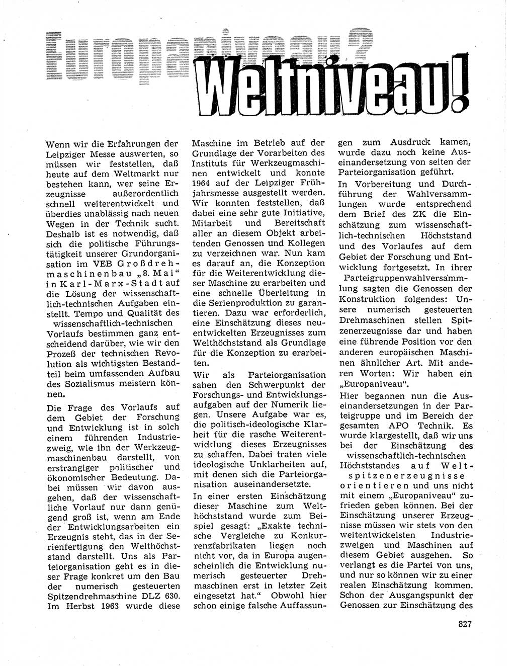 Neuer Weg (NW), Organ des Zentralkomitees (ZK) der SED (Sozialistische Einheitspartei Deutschlands) für Fragen des Parteilebens, 20. Jahrgang [Deutsche Demokratische Republik (DDR)] 1965, Seite 811 (NW ZK SED DDR 1965, S. 811)
