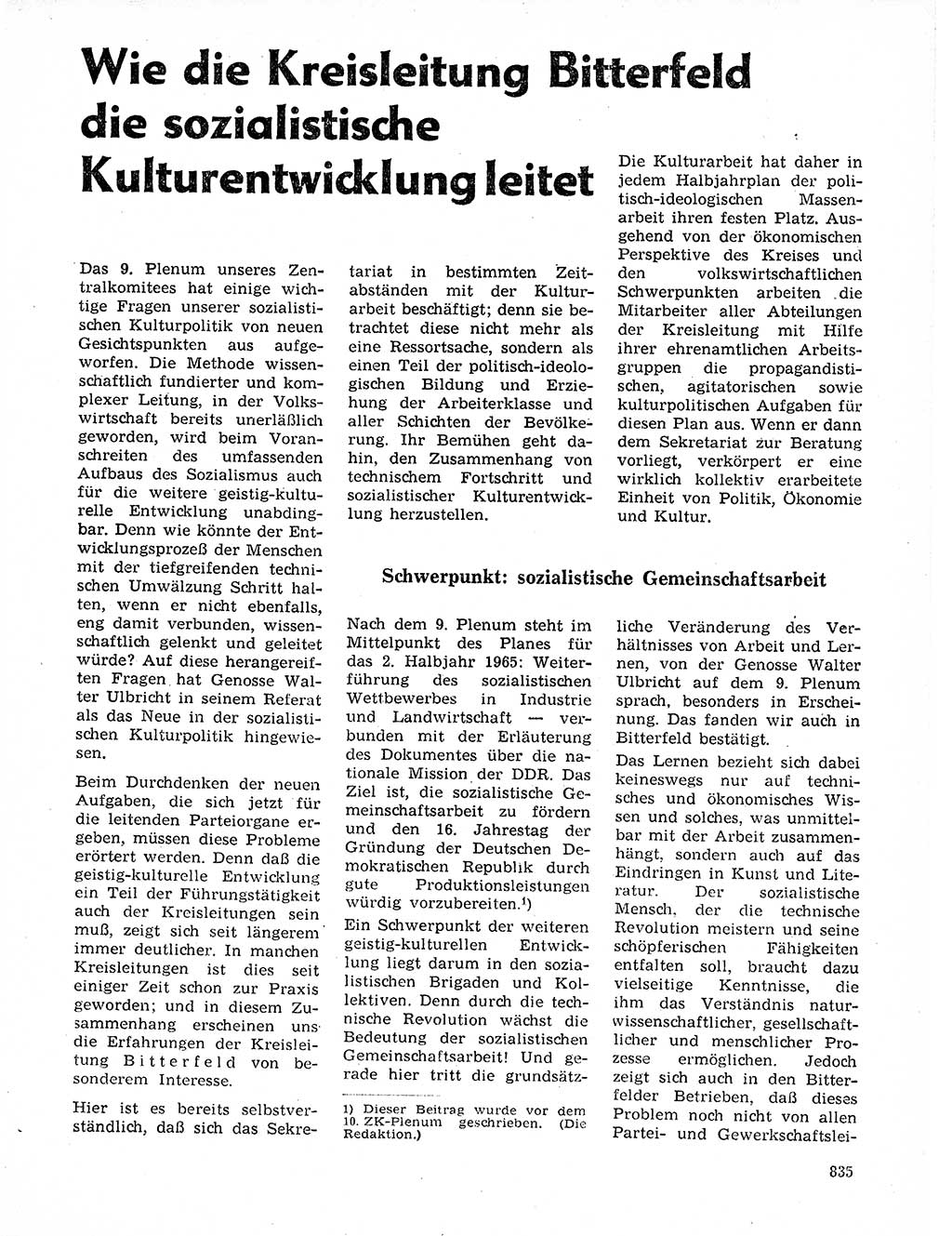 Neuer Weg (NW), Organ des Zentralkomitees (ZK) der SED (Sozialistische Einheitspartei Deutschlands) für Fragen des Parteilebens, 20. Jahrgang [Deutsche Demokratische Republik (DDR)] 1965, Seite 819 (NW ZK SED DDR 1965, S. 819)