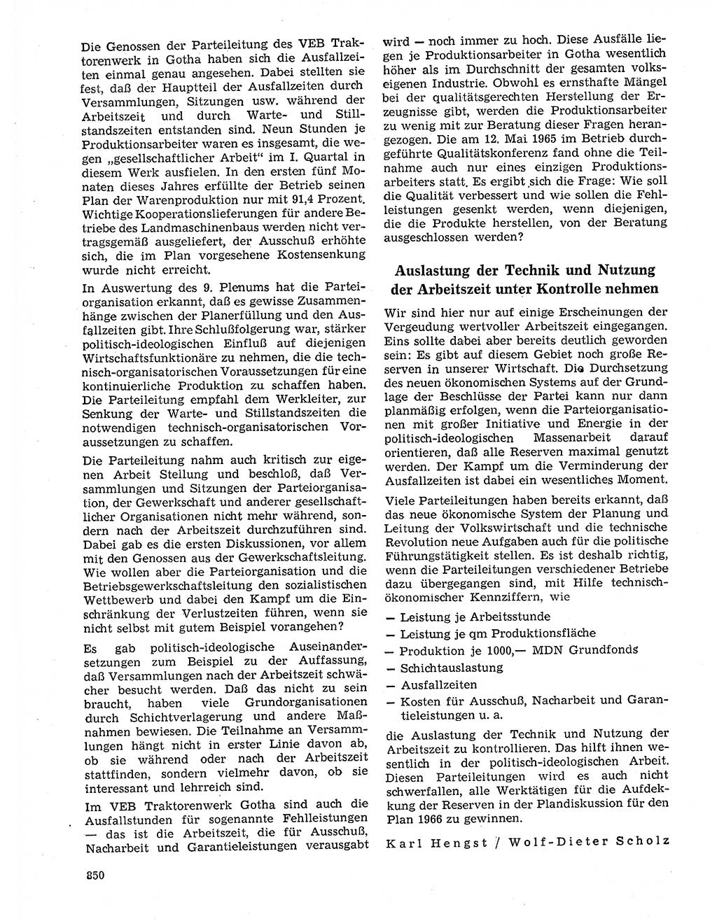 Neuer Weg (NW), Organ des Zentralkomitees (ZK) der SED (Sozialistische Einheitspartei Deutschlands) für Fragen des Parteilebens, 20. Jahrgang [Deutsche Demokratische Republik (DDR)] 1965, Seite 834 (NW ZK SED DDR 1965, S. 834)