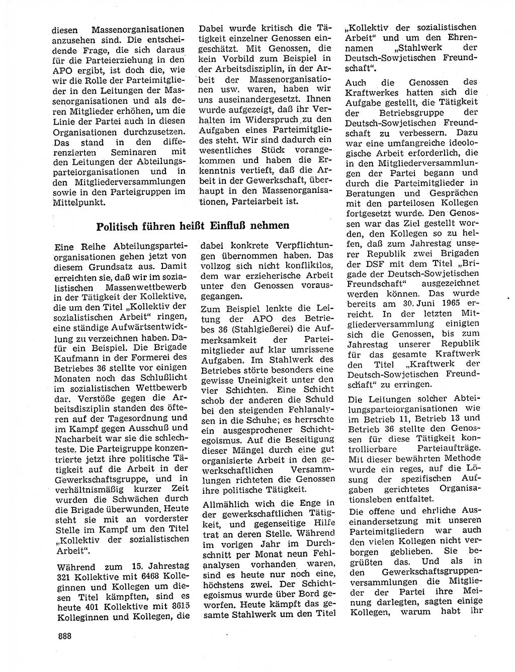 Neuer Weg (NW), Organ des Zentralkomitees (ZK) der SED (Sozialistische Einheitspartei Deutschlands) für Fragen des Parteilebens, 20. Jahrgang [Deutsche Demokratische Republik (DDR)] 1965, Seite 872 (NW ZK SED DDR 1965, S. 872)