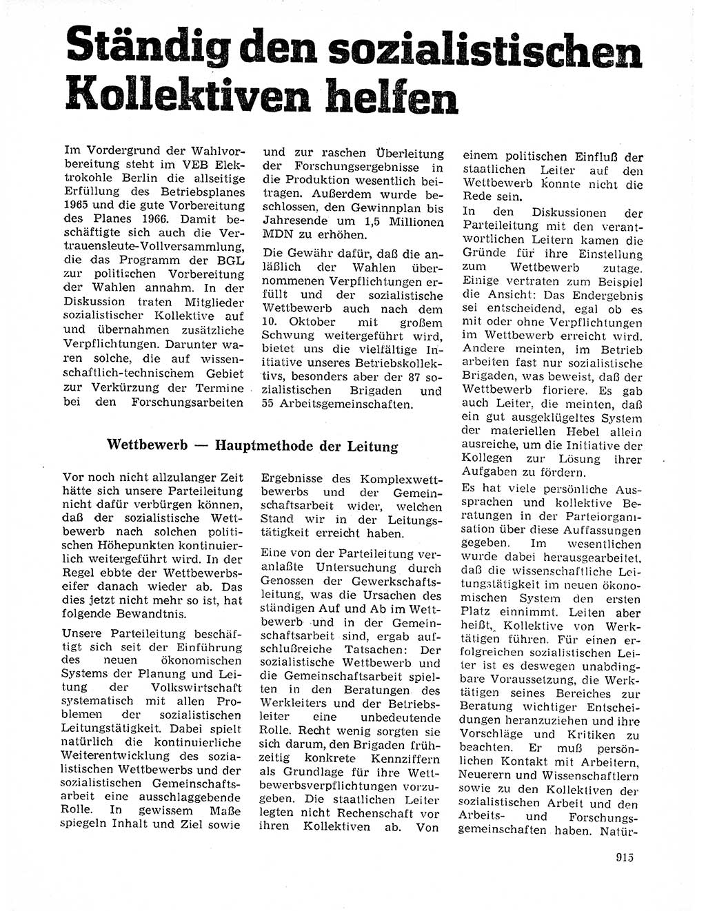 Neuer Weg (NW), Organ des Zentralkomitees (ZK) der SED (Sozialistische Einheitspartei Deutschlands) für Fragen des Parteilebens, 20. Jahrgang [Deutsche Demokratische Republik (DDR)] 1965, Seite 899 (NW ZK SED DDR 1965, S. 899)