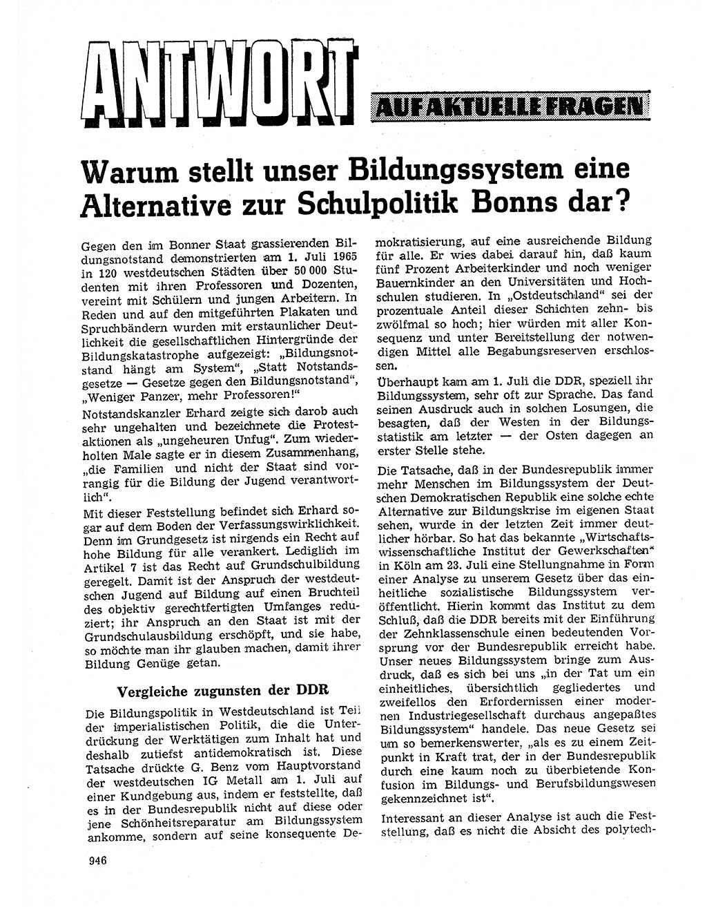 Neuer Weg (NW), Organ des Zentralkomitees (ZK) der SED (Sozialistische Einheitspartei Deutschlands) für Fragen des Parteilebens, 20. Jahrgang [Deutsche Demokratische Republik (DDR)] 1965, Seite 930 (NW ZK SED DDR 1965, S. 930)