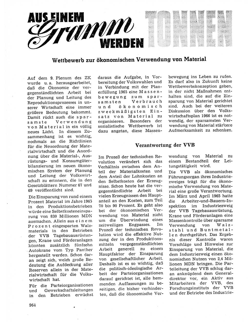Neuer Weg (NW), Organ des Zentralkomitees (ZK) der SED (Sozialistische Einheitspartei Deutschlands) für Fragen des Parteilebens, 20. Jahrgang [Deutsche Demokratische Republik (DDR)] 1965, Seite 948 (NW ZK SED DDR 1965, S. 948)