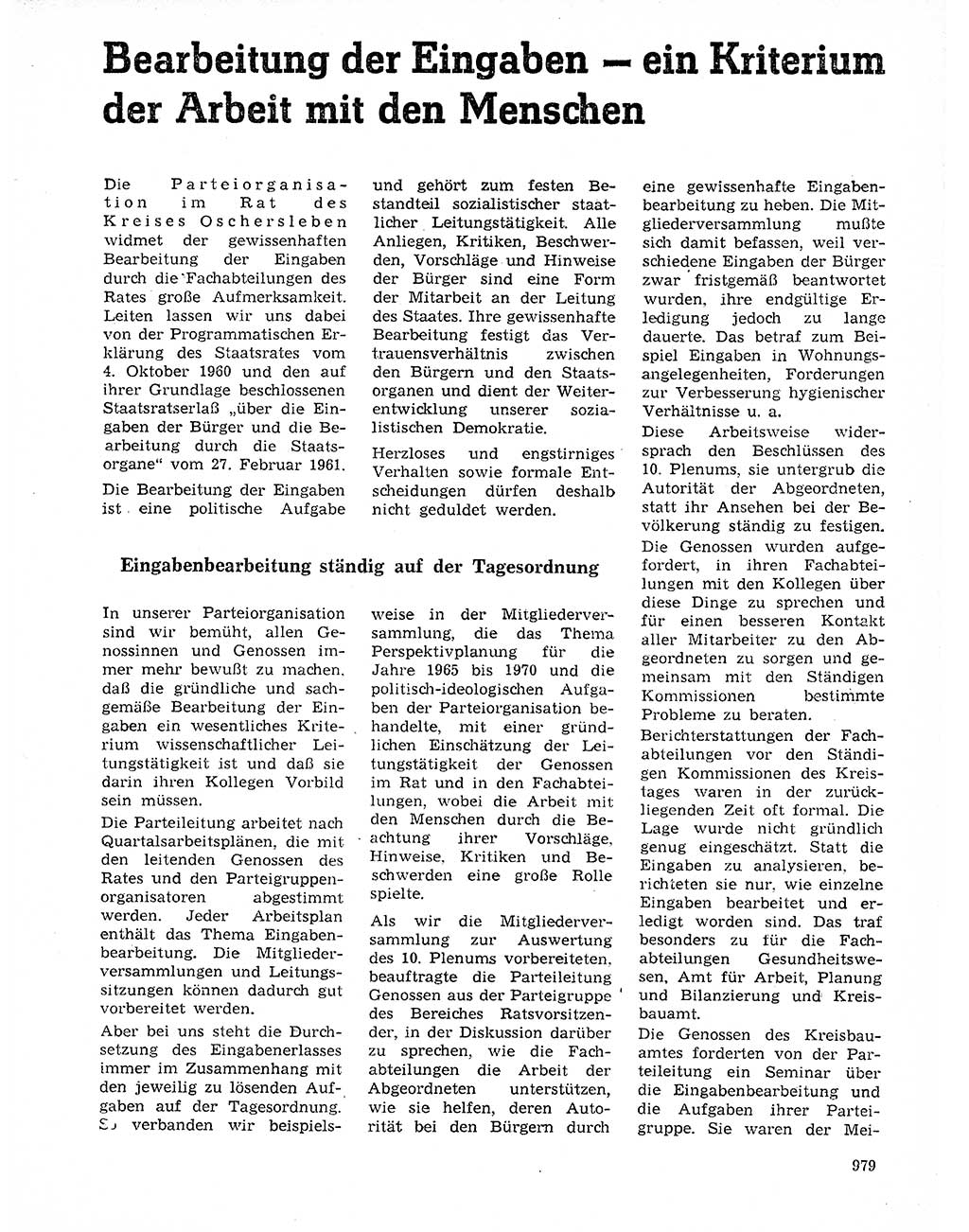 Neuer Weg (NW), Organ des Zentralkomitees (ZK) der SED (Sozialistische Einheitspartei Deutschlands) für Fragen des Parteilebens, 20. Jahrgang [Deutsche Demokratische Republik (DDR)] 1965, Seite 963 (NW ZK SED DDR 1965, S. 963)