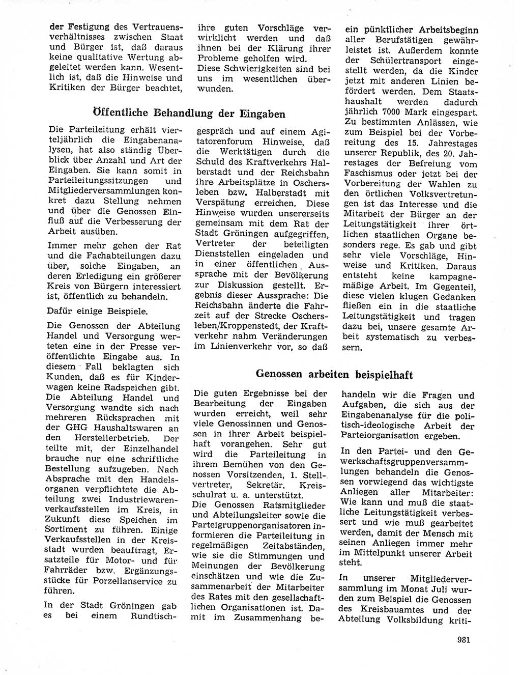 Neuer Weg (NW), Organ des Zentralkomitees (ZK) der SED (Sozialistische Einheitspartei Deutschlands) für Fragen des Parteilebens, 20. Jahrgang [Deutsche Demokratische Republik (DDR)] 1965, Seite 965 (NW ZK SED DDR 1965, S. 965)