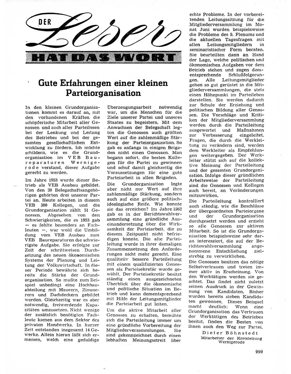 Neuer Weg (NW), Organ des Zentralkomitees (ZK) der SED (Sozialistische Einheitspartei Deutschlands) für Fragen des Parteilebens, 20. Jahrgang [Deutsche Demokratische Republik (DDR)] 1965, Seite 983 (NW ZK SED DDR 1965, S. 983)
