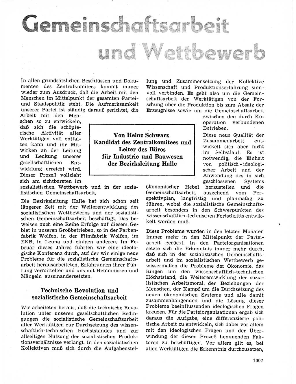 Neuer Weg (NW), Organ des Zentralkomitees (ZK) der SED (Sozialistische Einheitspartei Deutschlands) für Fragen des Parteilebens, 20. Jahrgang [Deutsche Demokratische Republik (DDR)] 1965, Seite 991 (NW ZK SED DDR 1965, S. 991)