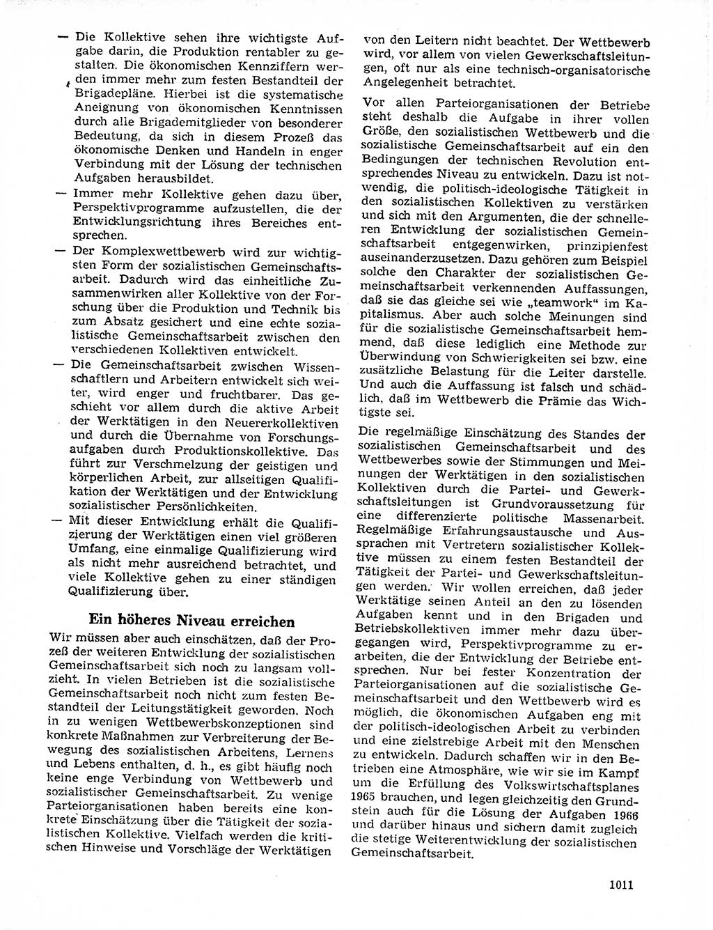 Neuer Weg (NW), Organ des Zentralkomitees (ZK) der SED (Sozialistische Einheitspartei Deutschlands) für Fragen des Parteilebens, 20. Jahrgang [Deutsche Demokratische Republik (DDR)] 1965, Seite 995 (NW ZK SED DDR 1965, S. 995)