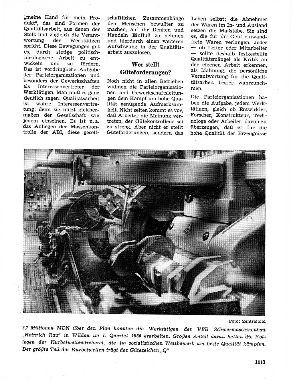 Neuer Weg (NW), Organ des Zentralkomitees (ZK) der SED (Sozialistische Einheitspartei Deutschlands) für Fragen des Parteilebens, 20. Jahrgang [Deutsche Demokratische Republik (DDR)] 1965, Seite 997 (NW ZK SED DDR 1965, S. 997)