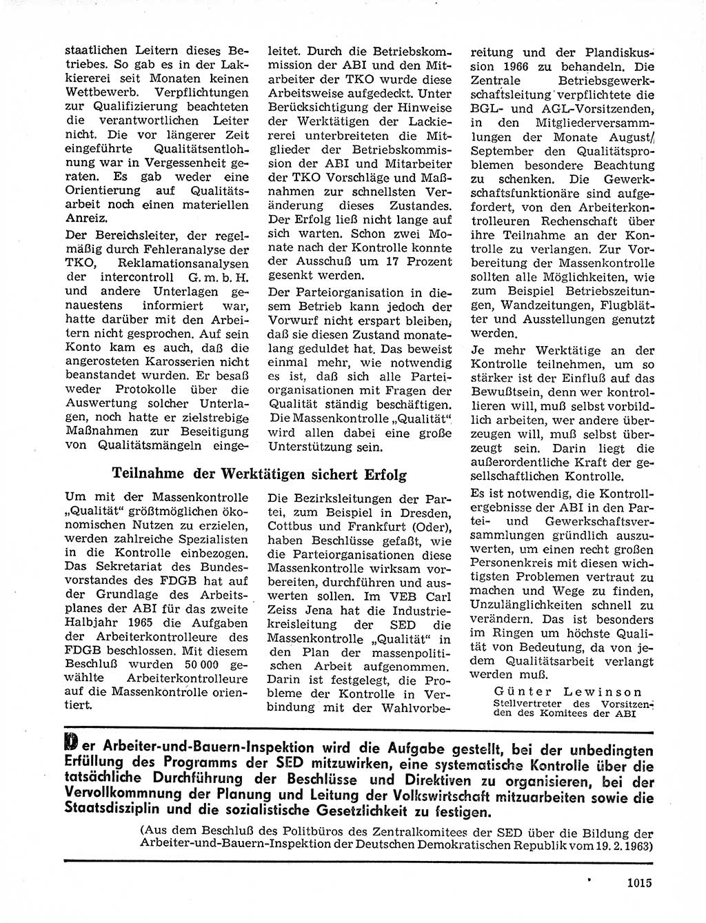 Neuer Weg (NW), Organ des Zentralkomitees (ZK) der SED (Sozialistische Einheitspartei Deutschlands) für Fragen des Parteilebens, 20. Jahrgang [Deutsche Demokratische Republik (DDR)] 1965, Seite 999 (NW ZK SED DDR 1965, S. 999)