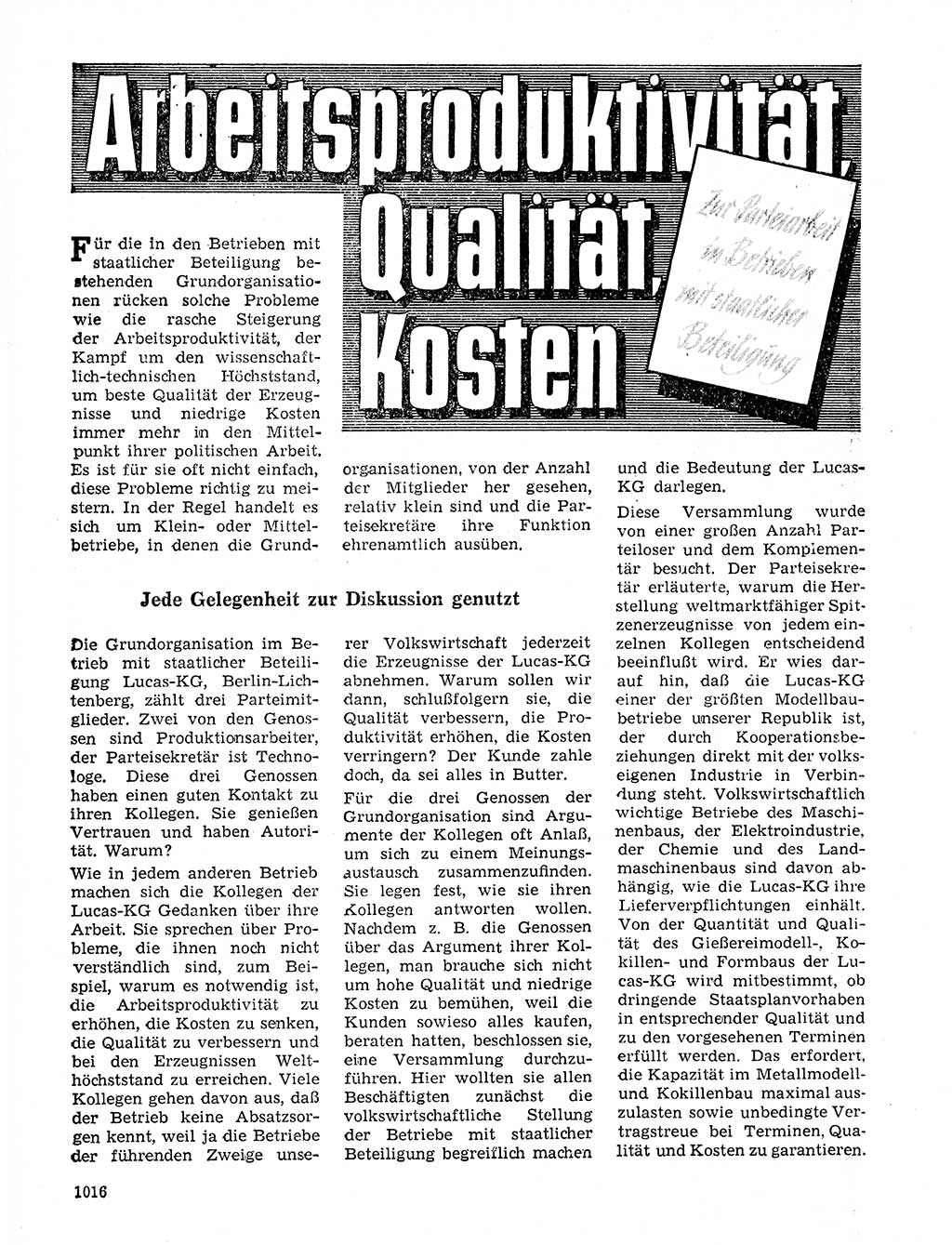 Neuer Weg (NW), Organ des Zentralkomitees (ZK) der SED (Sozialistische Einheitspartei Deutschlands) für Fragen des Parteilebens, 20. Jahrgang [Deutsche Demokratische Republik (DDR)] 1965, Seite 1000 (NW ZK SED DDR 1965, S. 1000)