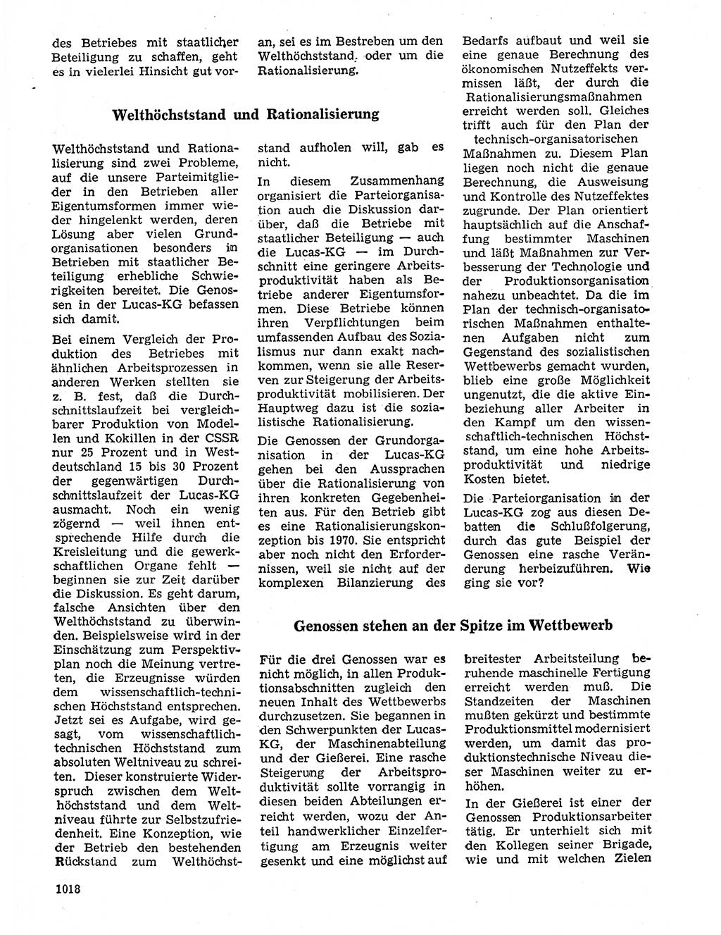 Neuer Weg (NW), Organ des Zentralkomitees (ZK) der SED (Sozialistische Einheitspartei Deutschlands) für Fragen des Parteilebens, 20. Jahrgang [Deutsche Demokratische Republik (DDR)] 1965, Seite 1002 (NW ZK SED DDR 1965, S. 1002)