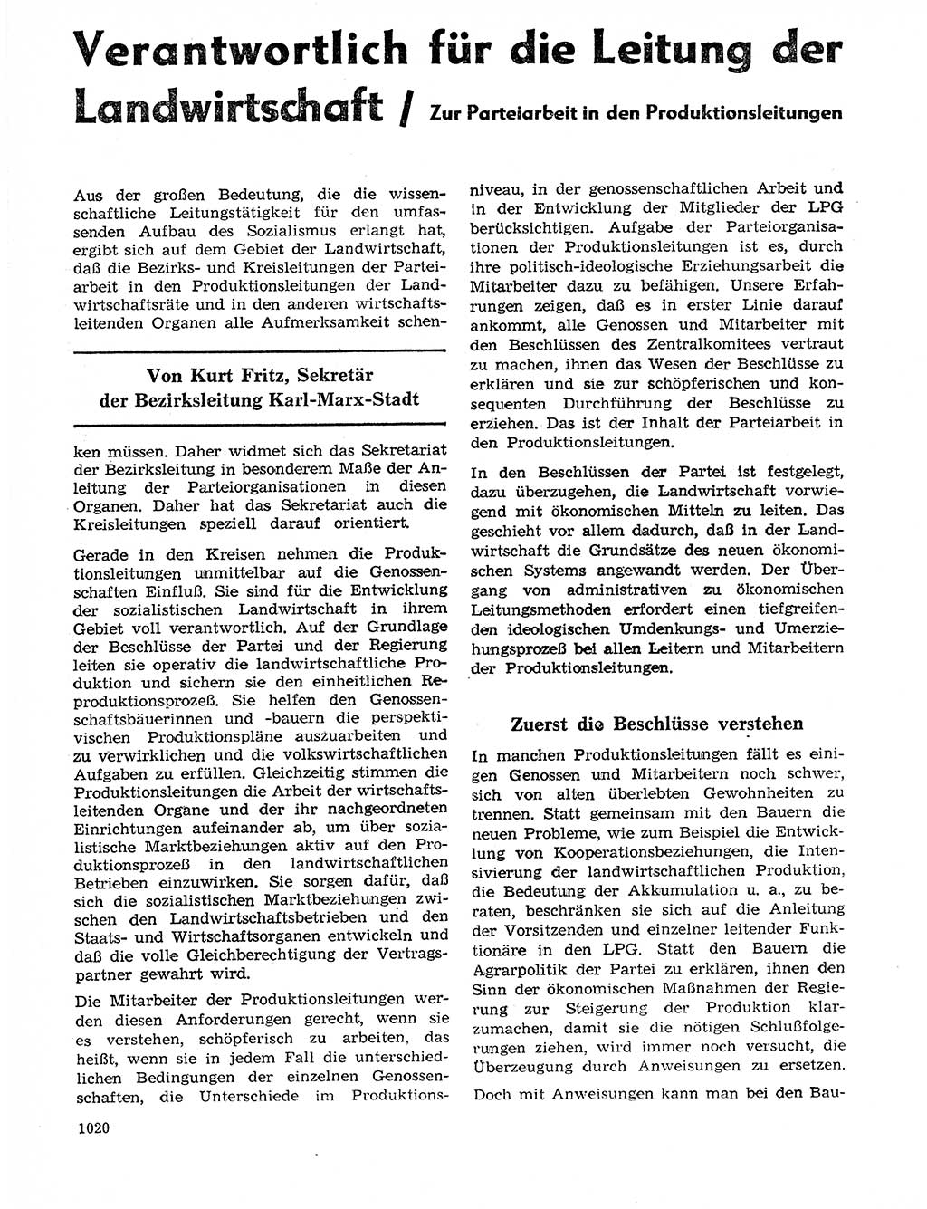 Neuer Weg (NW), Organ des Zentralkomitees (ZK) der SED (Sozialistische Einheitspartei Deutschlands) für Fragen des Parteilebens, 20. Jahrgang [Deutsche Demokratische Republik (DDR)] 1965, Seite 1004 (NW ZK SED DDR 1965, S. 1004)