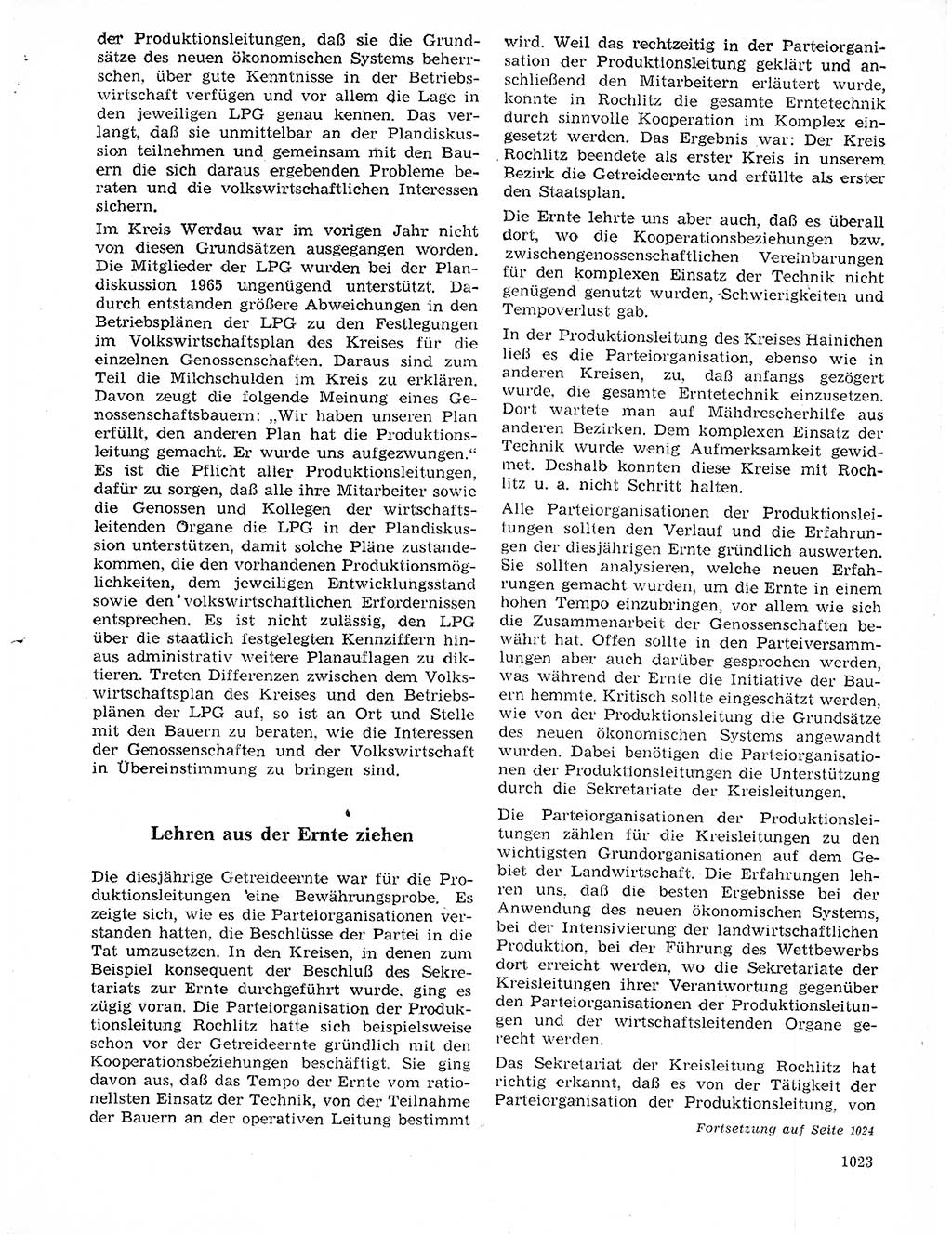 Neuer Weg (NW), Organ des Zentralkomitees (ZK) der SED (Sozialistische Einheitspartei Deutschlands) für Fragen des Parteilebens, 20. Jahrgang [Deutsche Demokratische Republik (DDR)] 1965, Seite 1007 (NW ZK SED DDR 1965, S. 1007)